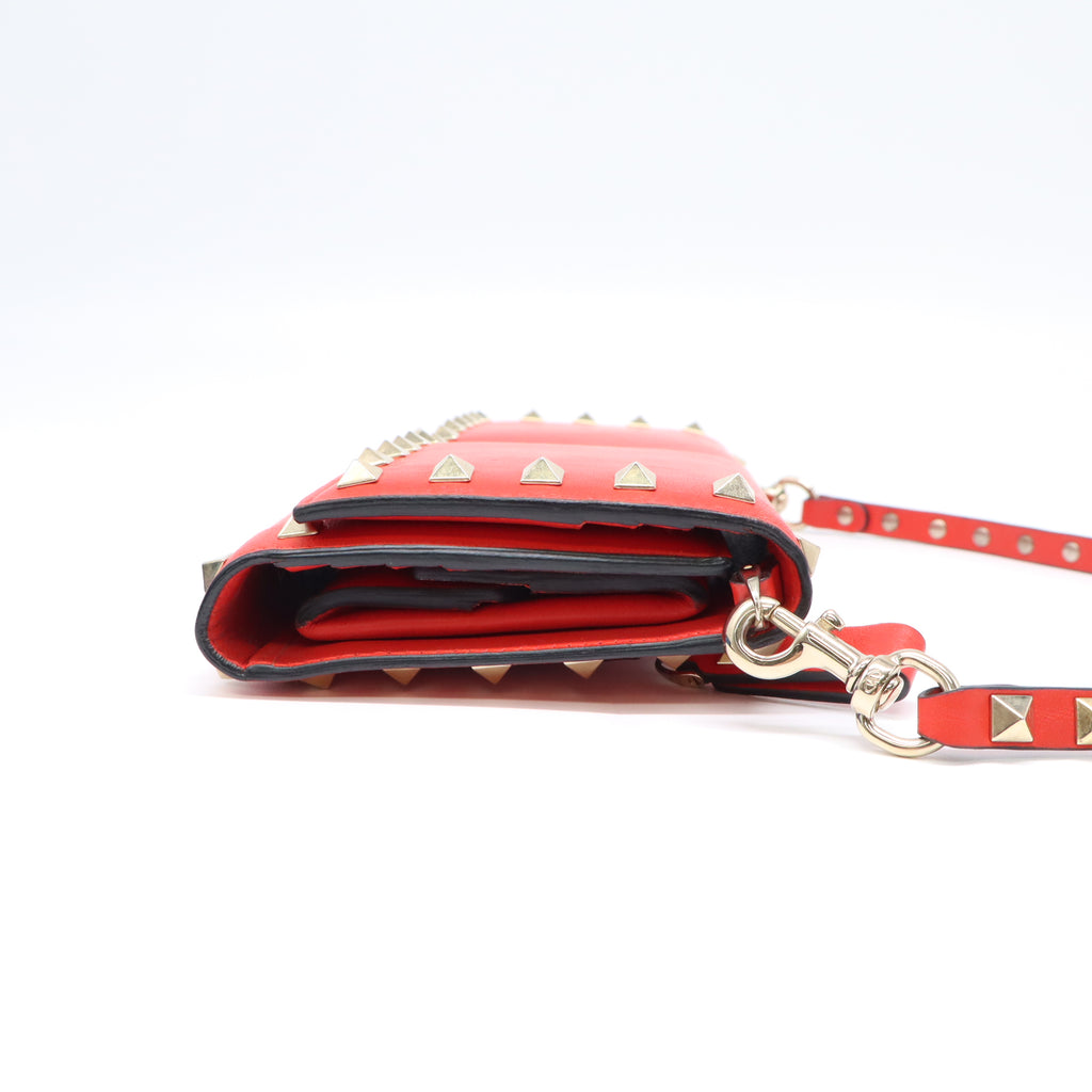 Red Studded Wallet On Strap B22545