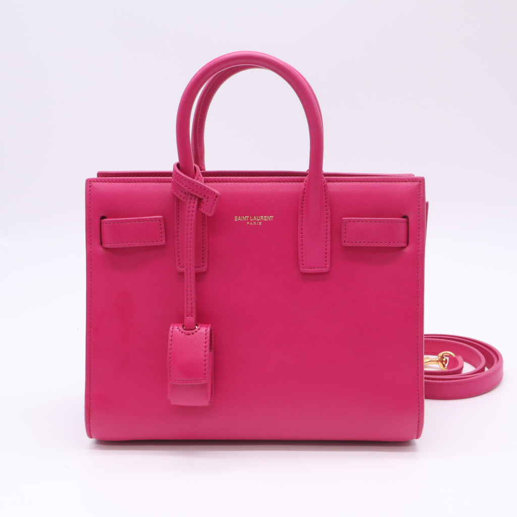 Saint Laurent Smooth Leather Nano Sac de Jour Bag B23377