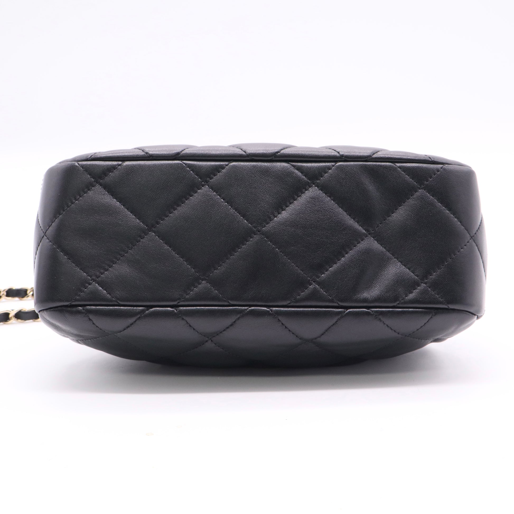 Chanel Leather Matelasse Shoulder Bag Black twins