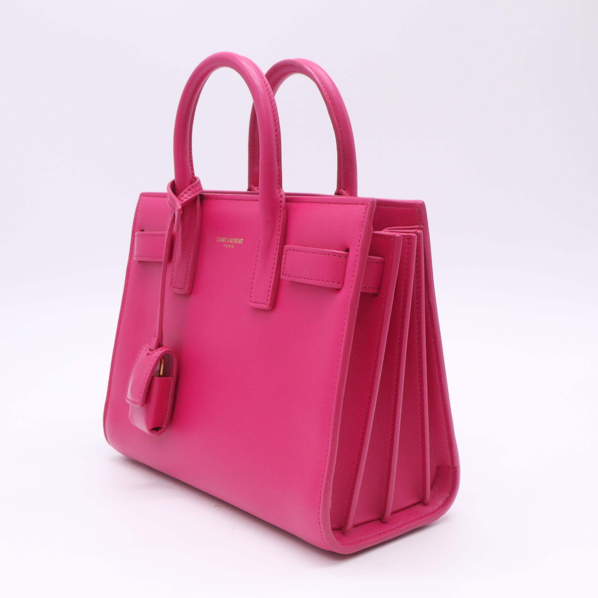 Saint Laurent Smooth Leather Nano Sac de Jour Bag B23377