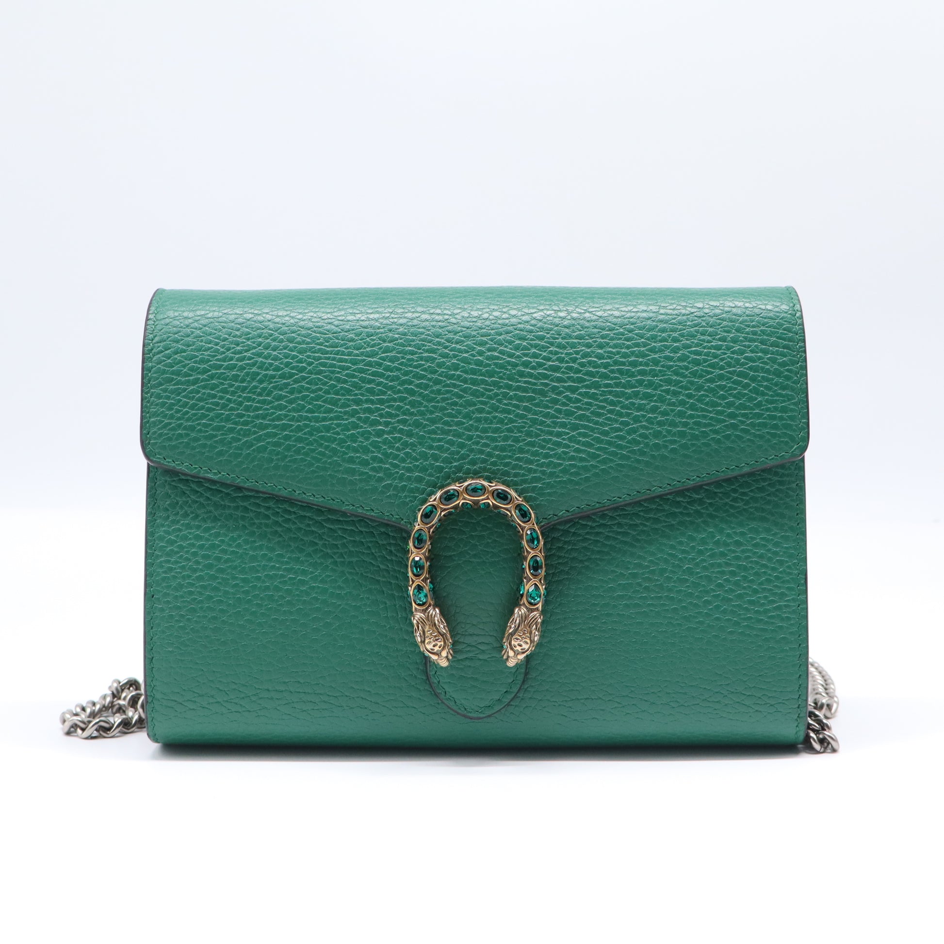 Gucci Dionysus Textured Leather Chain Wallet W21636