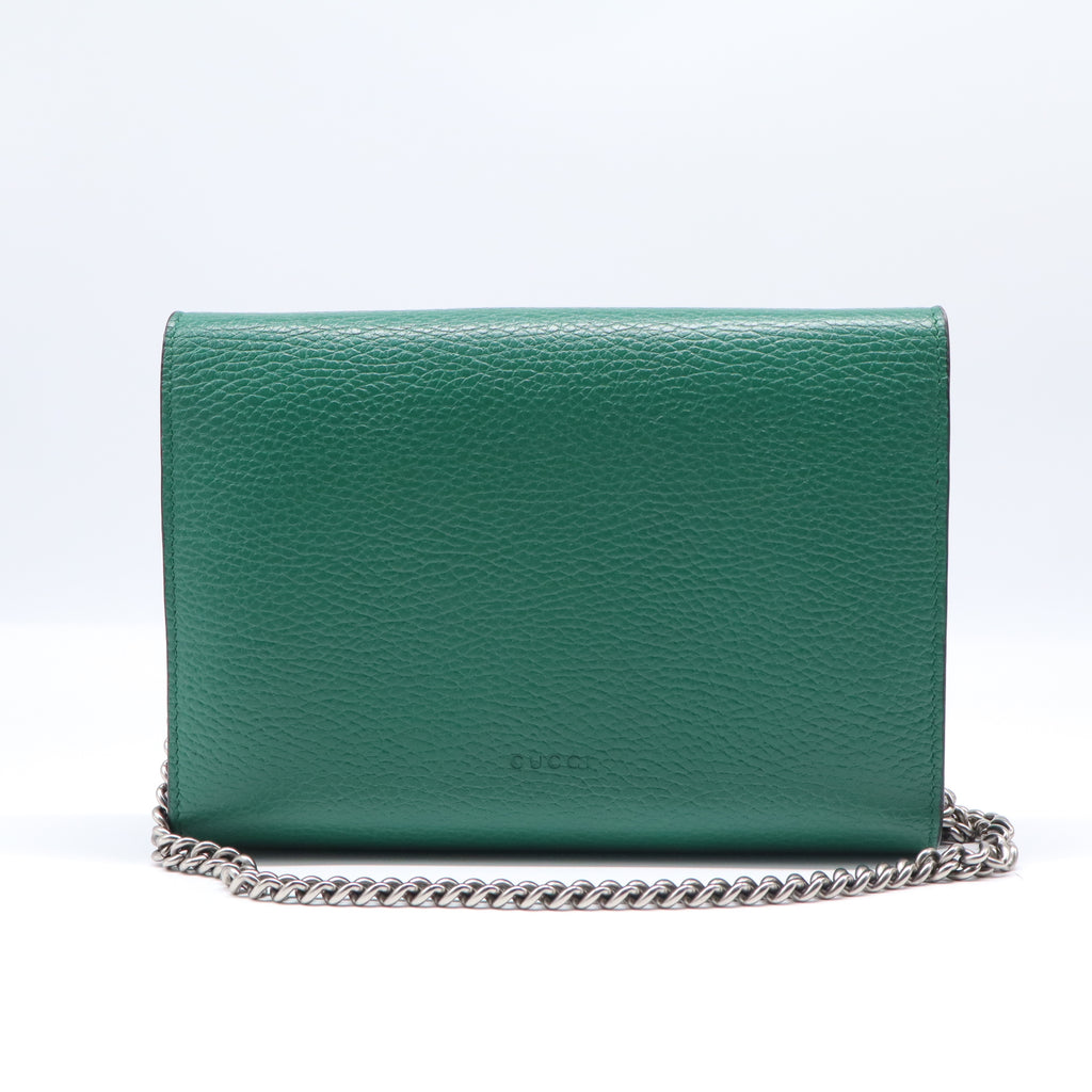 Gucci Dionysus Textured Leather Chain Wallet W21636