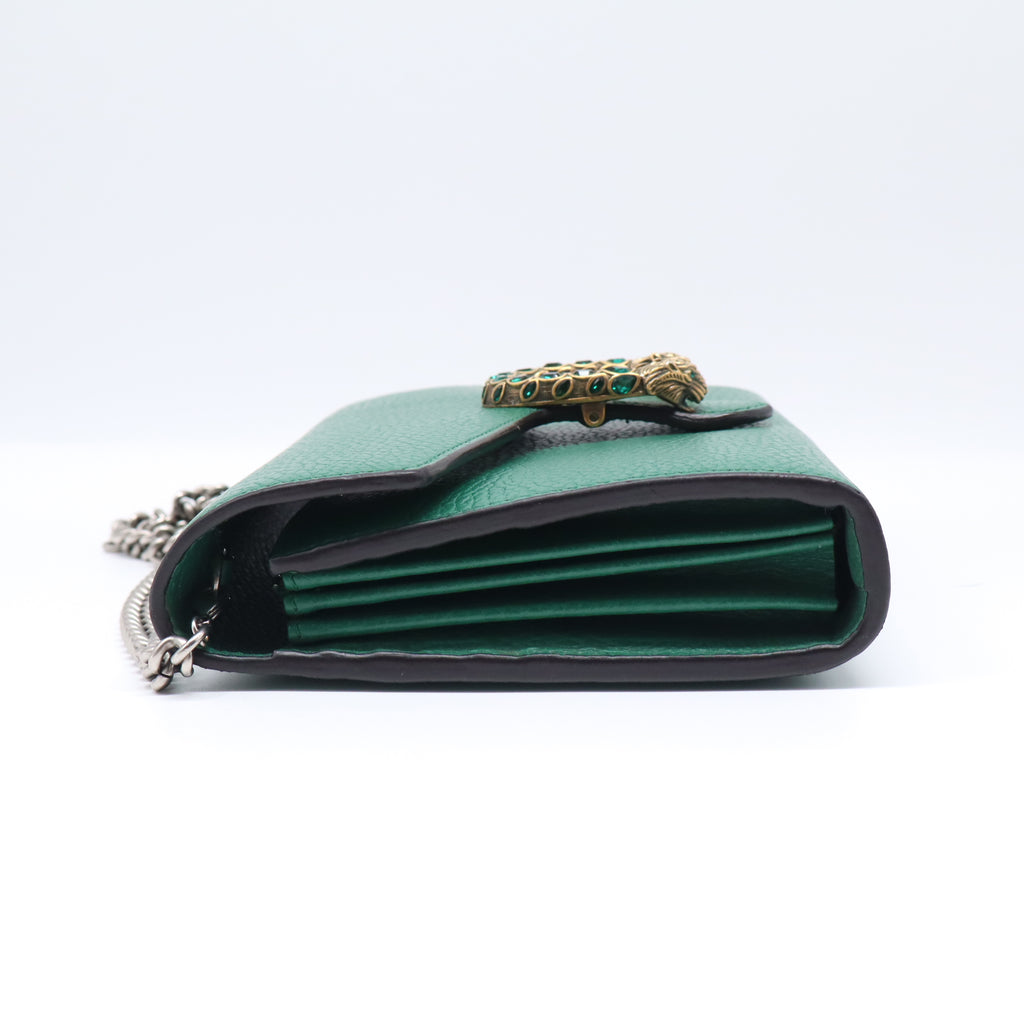 Gucci Dionysus Textured Leather Chain Wallet W21636