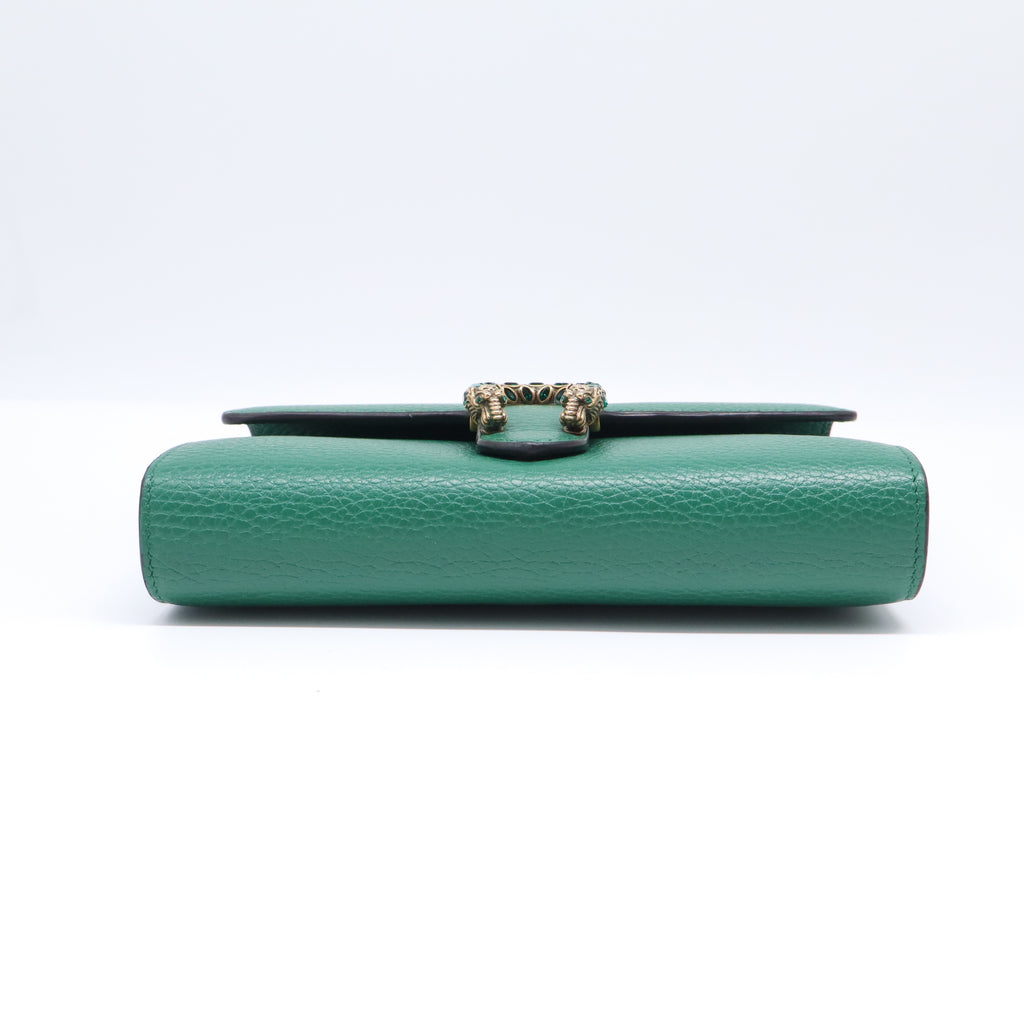 Gucci Dionysus Textured Leather Chain Wallet W21636