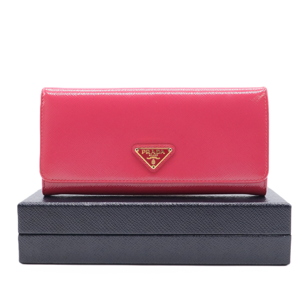Saffiano Lux Leather Continental Wallet