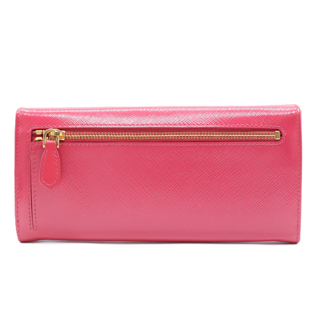 Saffiano Lux Leather Continental Wallet
