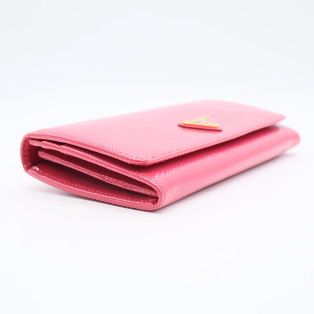 Saffiano Lux Leather Continental Wallet