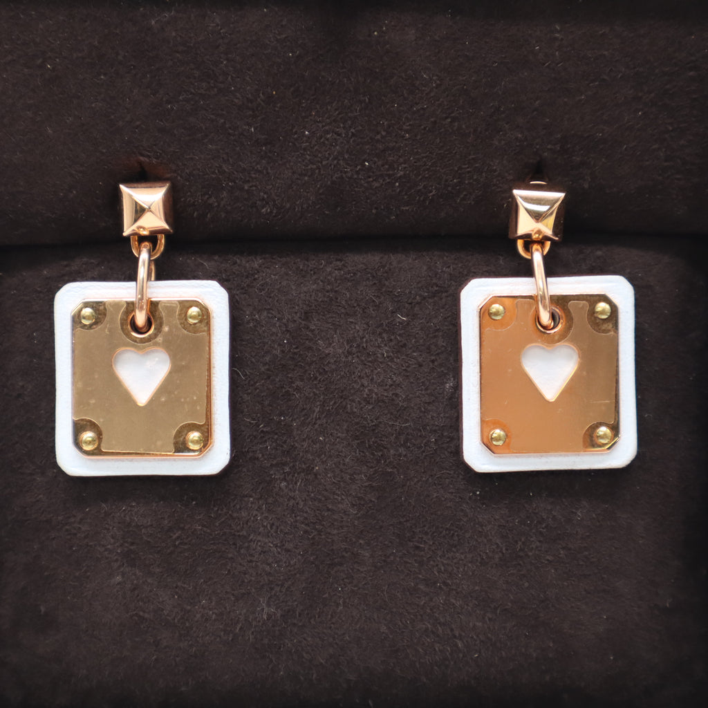 Hermes Ace of Hearts Earrings W21686