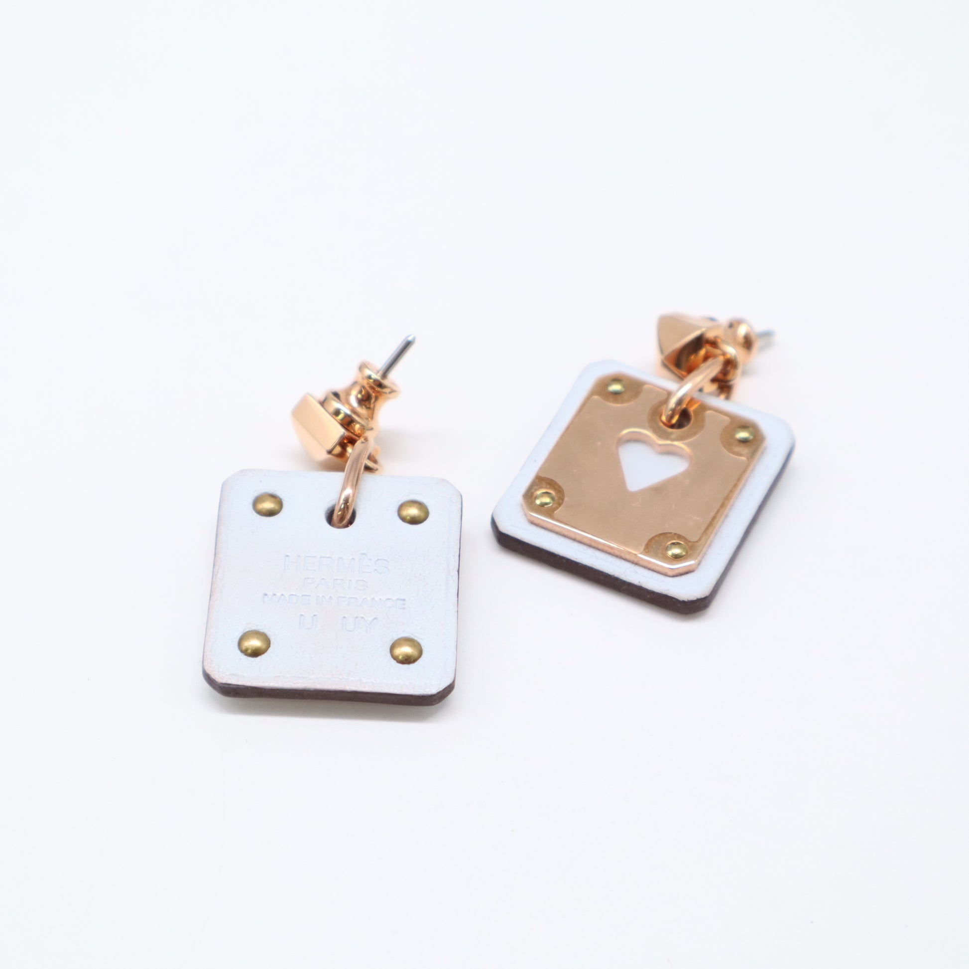 Hermes Ace of Hearts Earrings W21686