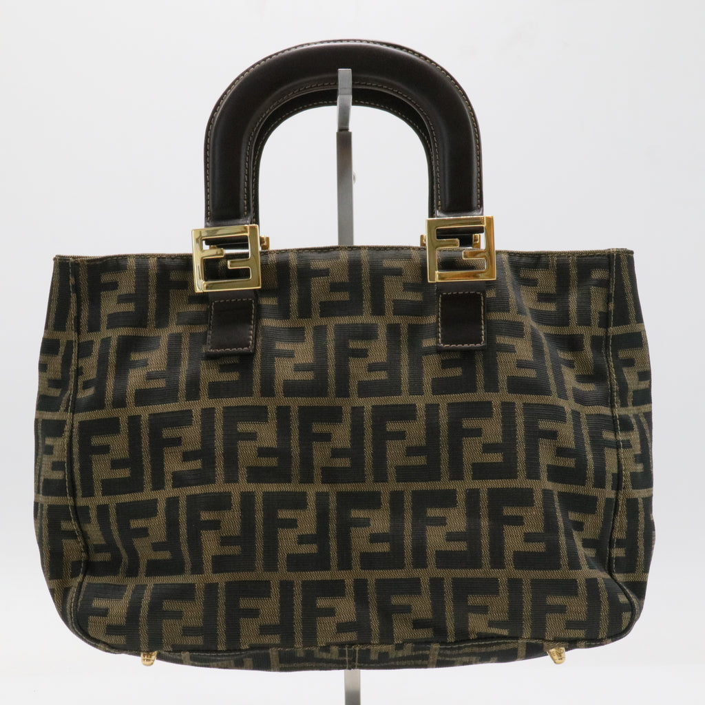 Vintage FF Handle Tote Zucca Canvas Small
