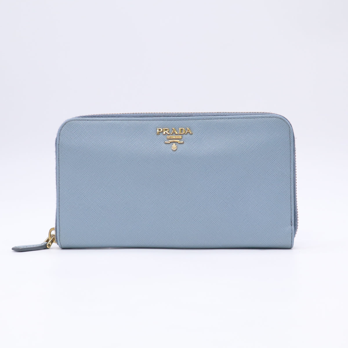Blue leather long wallet W23122