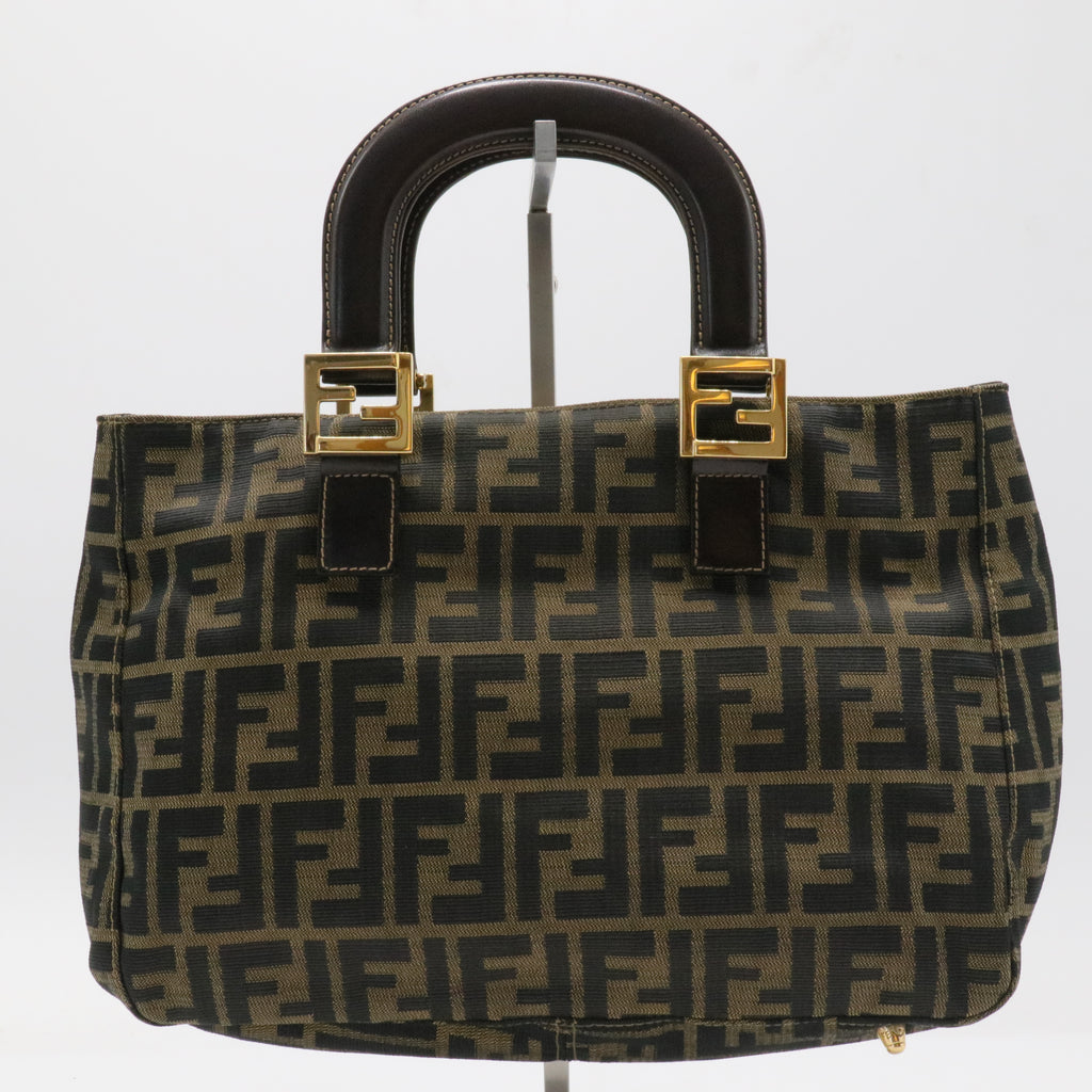 Vintage FF Handle Tote Zucca Canvas Small