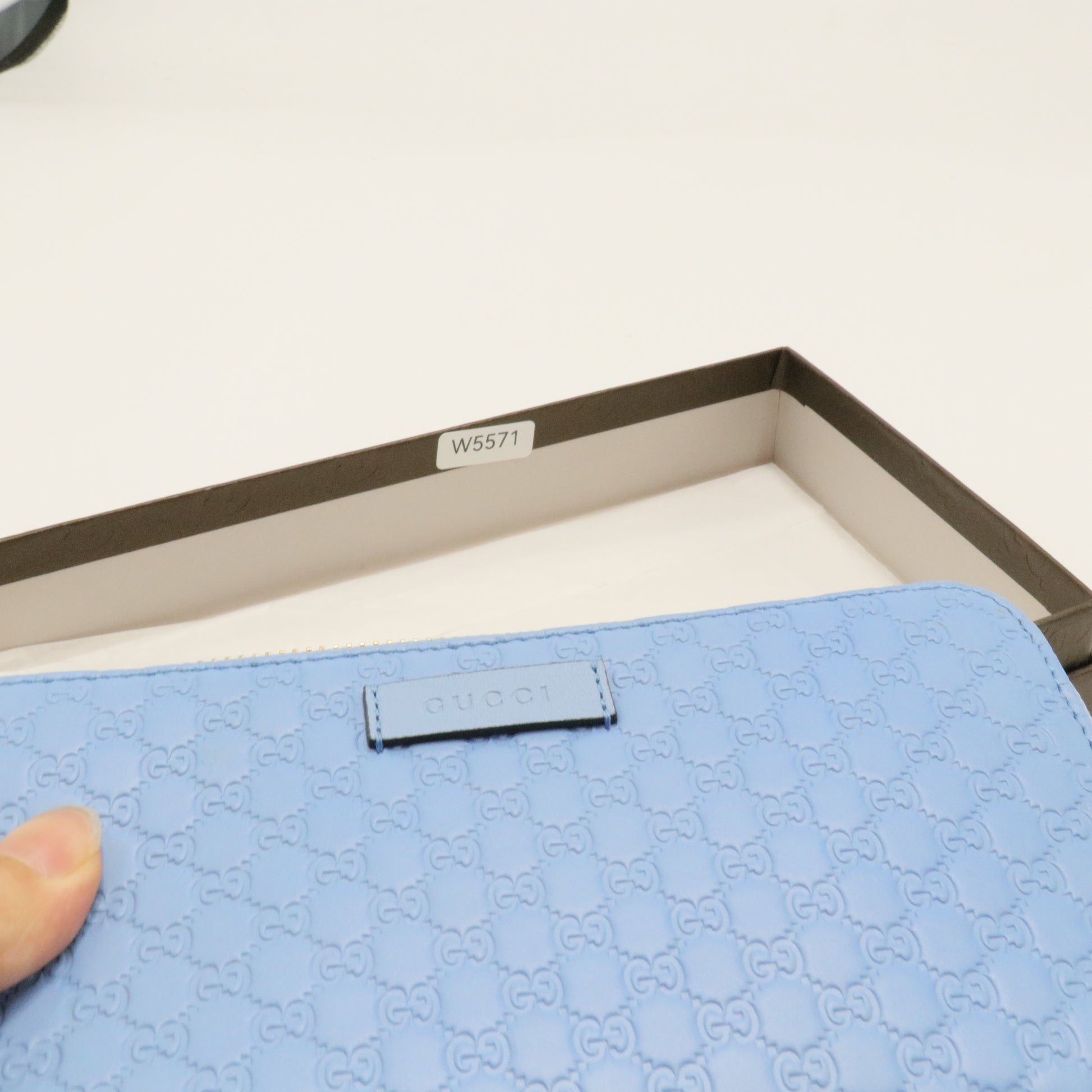 Zip Around Wallet Microguccissima Leather Long