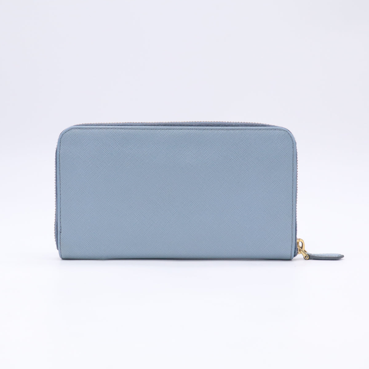 Blue leather long wallet W23122
