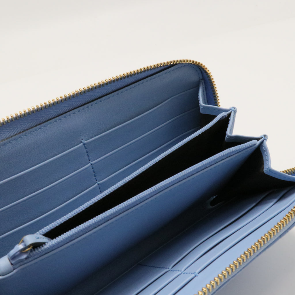 Zip Around Wallet Microguccissima Leather Long
