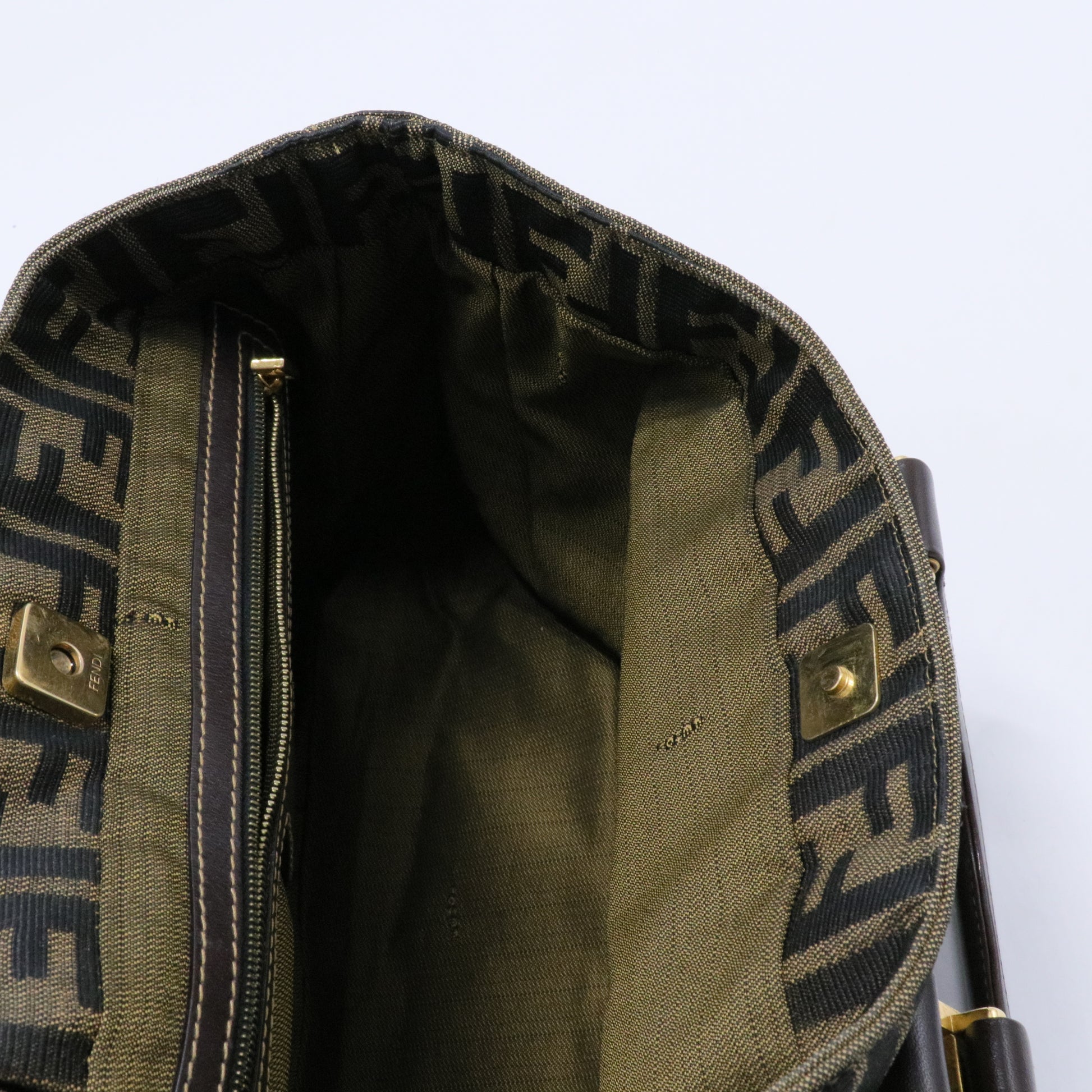 Vintage FF Handle Tote Zucca Canvas Small