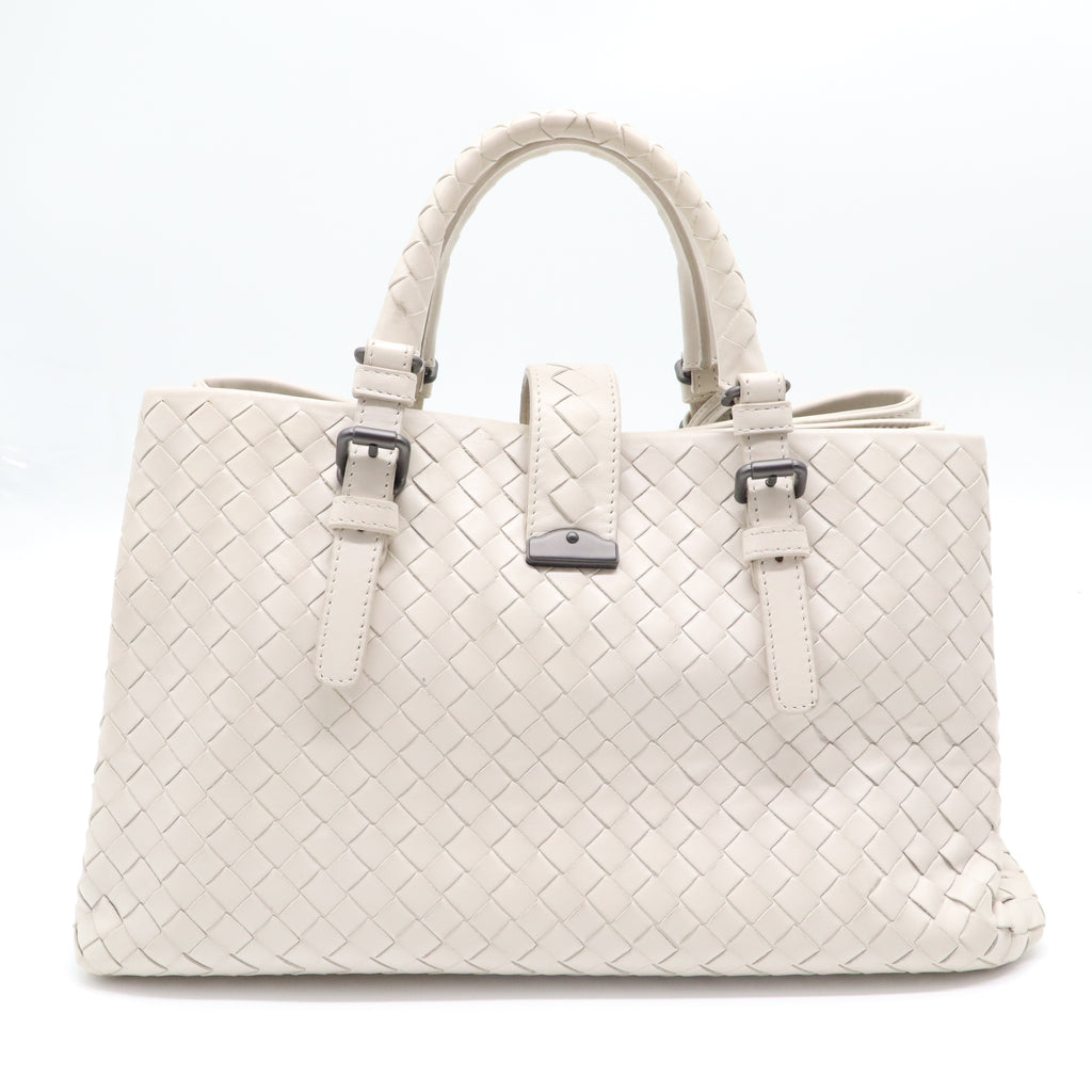 Nappa Intrecciato Small Roma Tote Topazio B22278