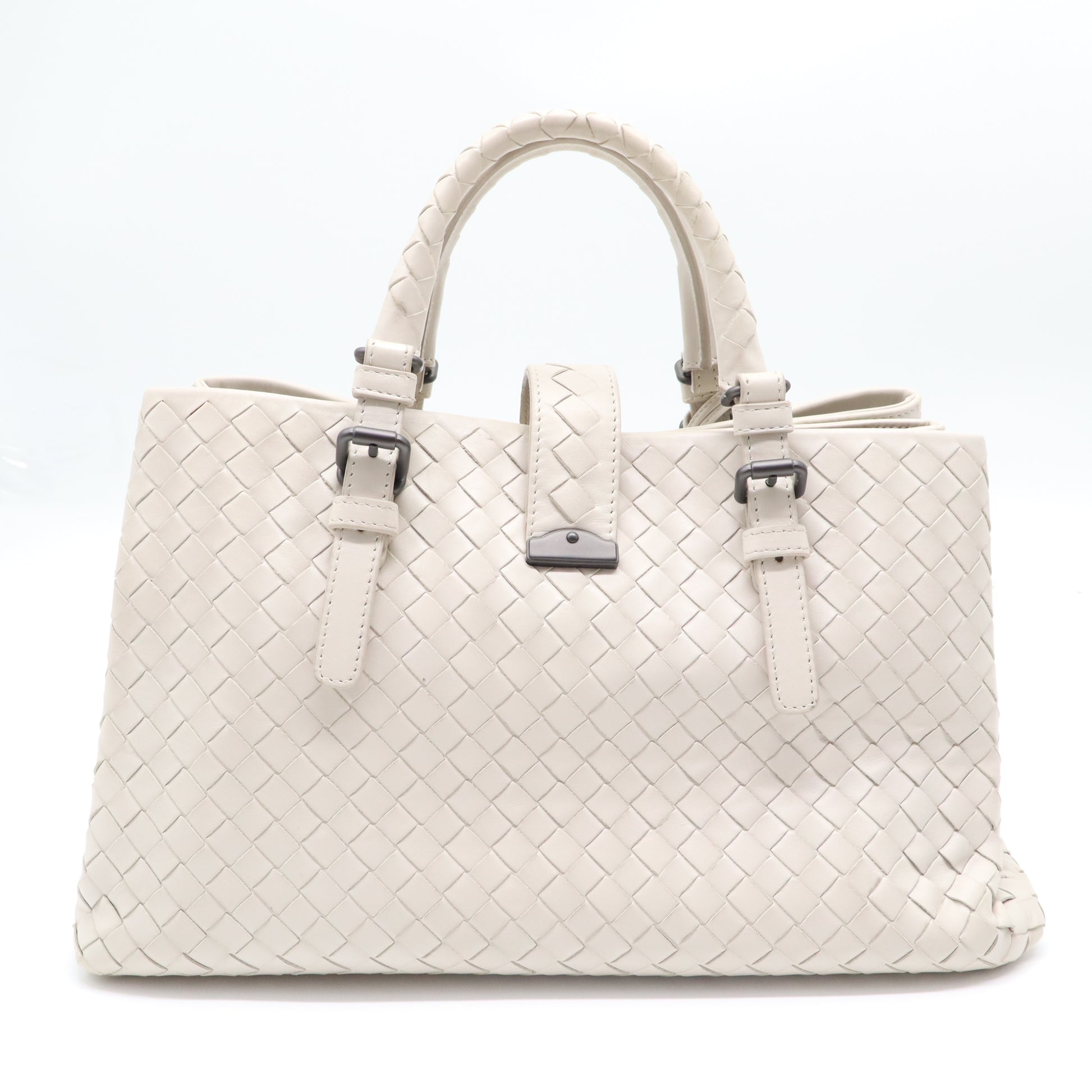 Nappa Intrecciato Small Roma Tote Topazio B22278