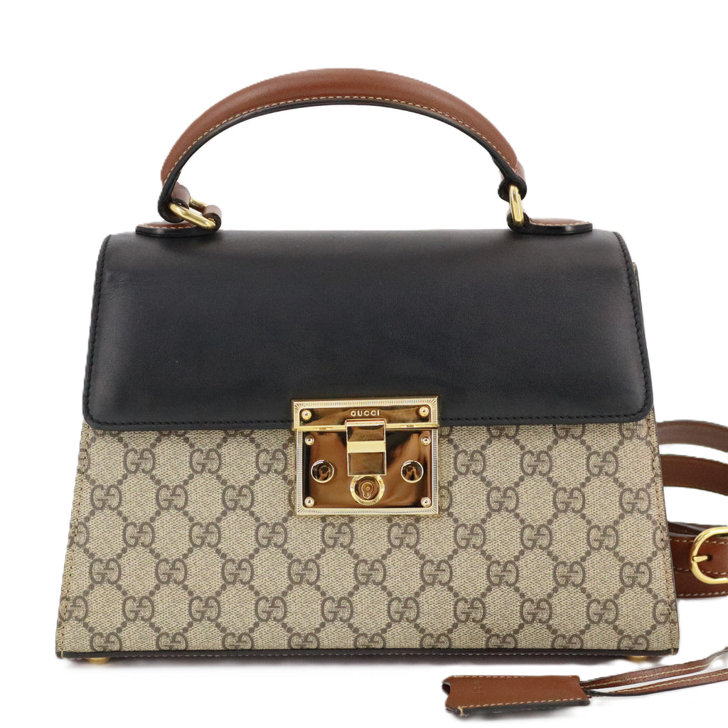 Padlock Shoulder Bag GG Coated Canvas and Leather Medium