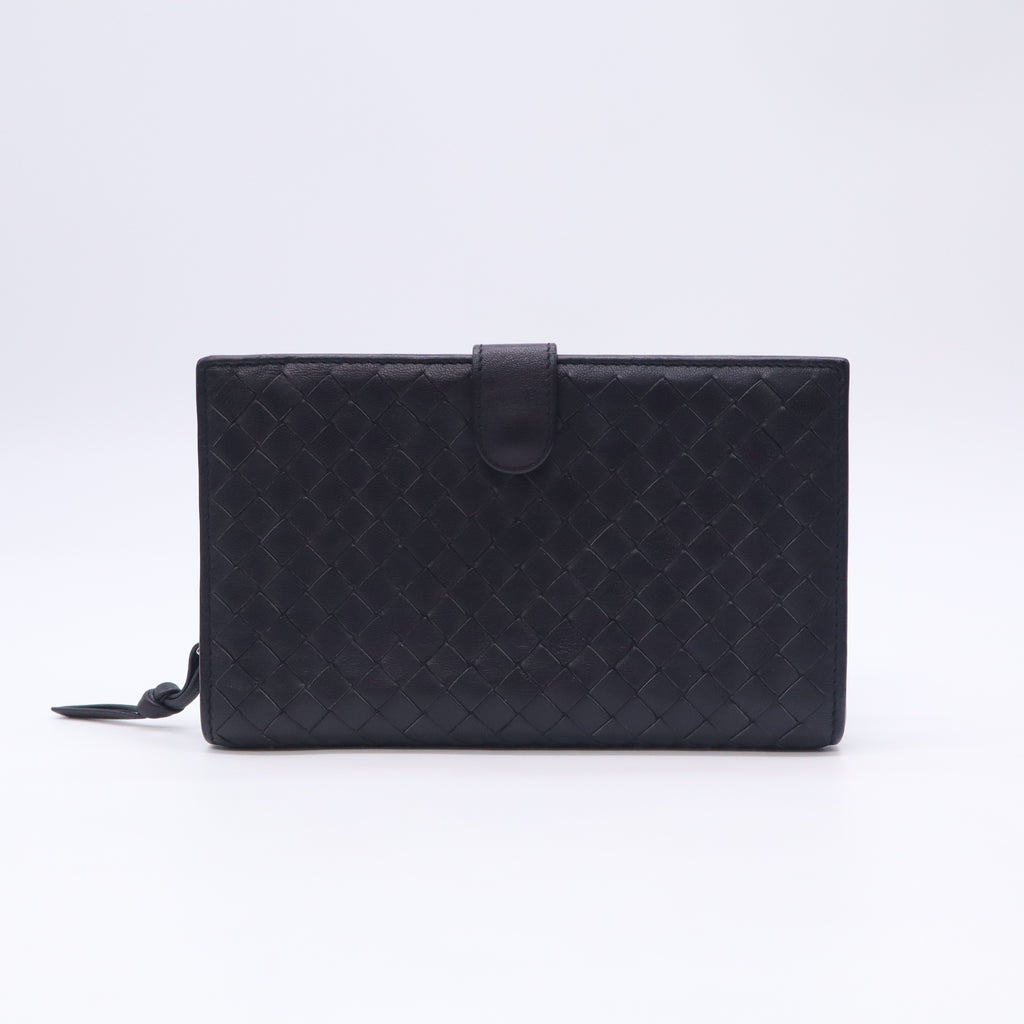 Woven Leather Long Wallet W23121