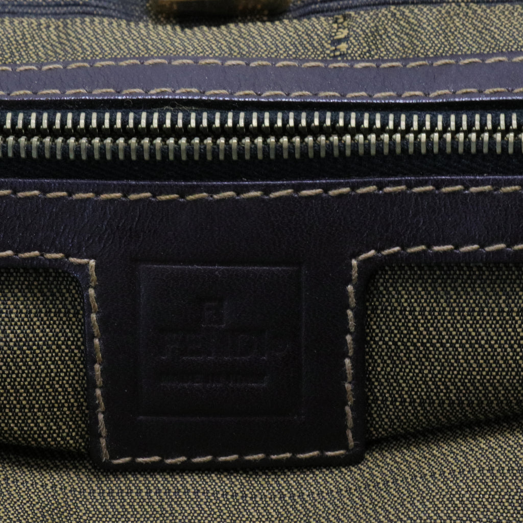 Vintage FF Handle Tote Zucca Canvas Small