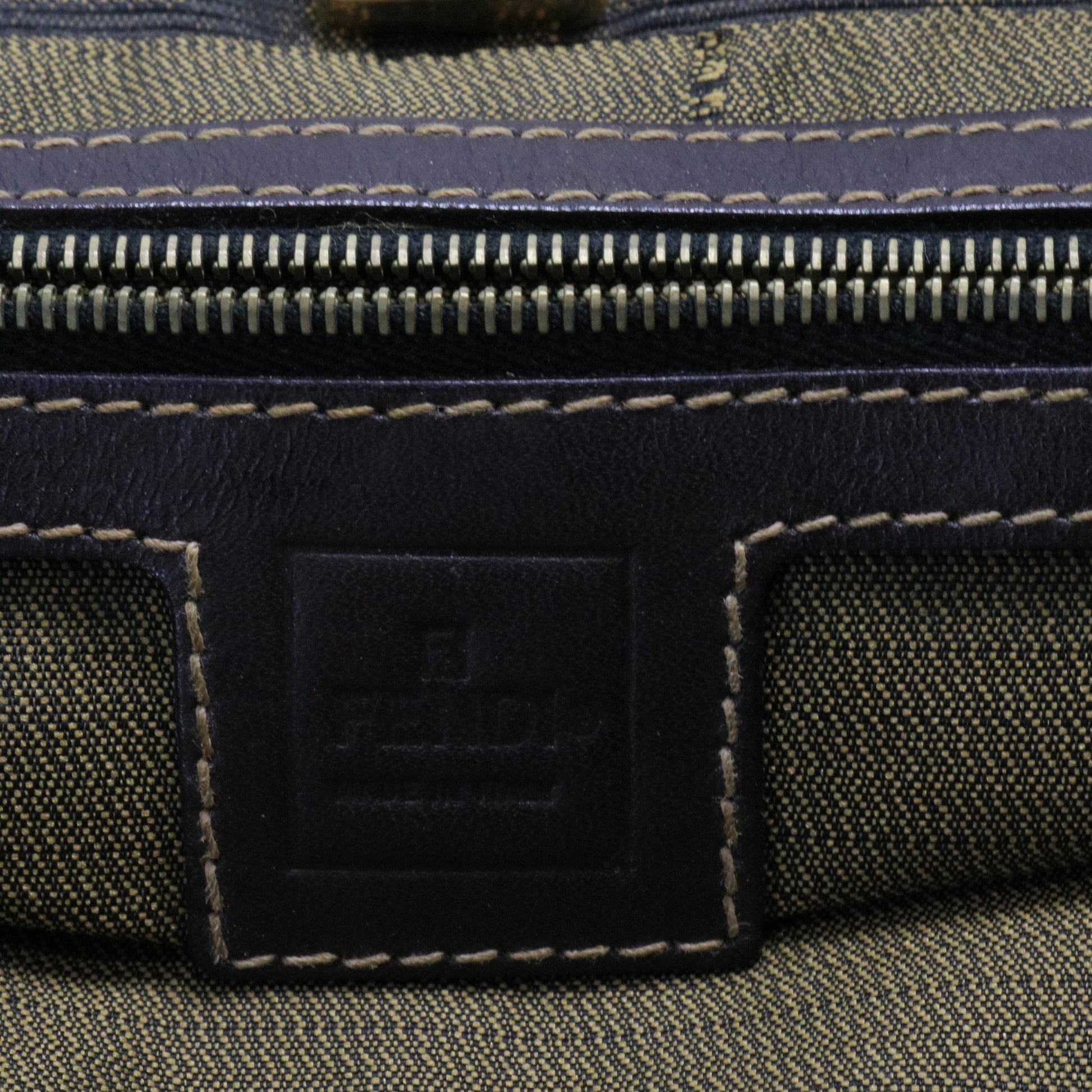 Vintage FF Handle Tote Zucca Canvas Small