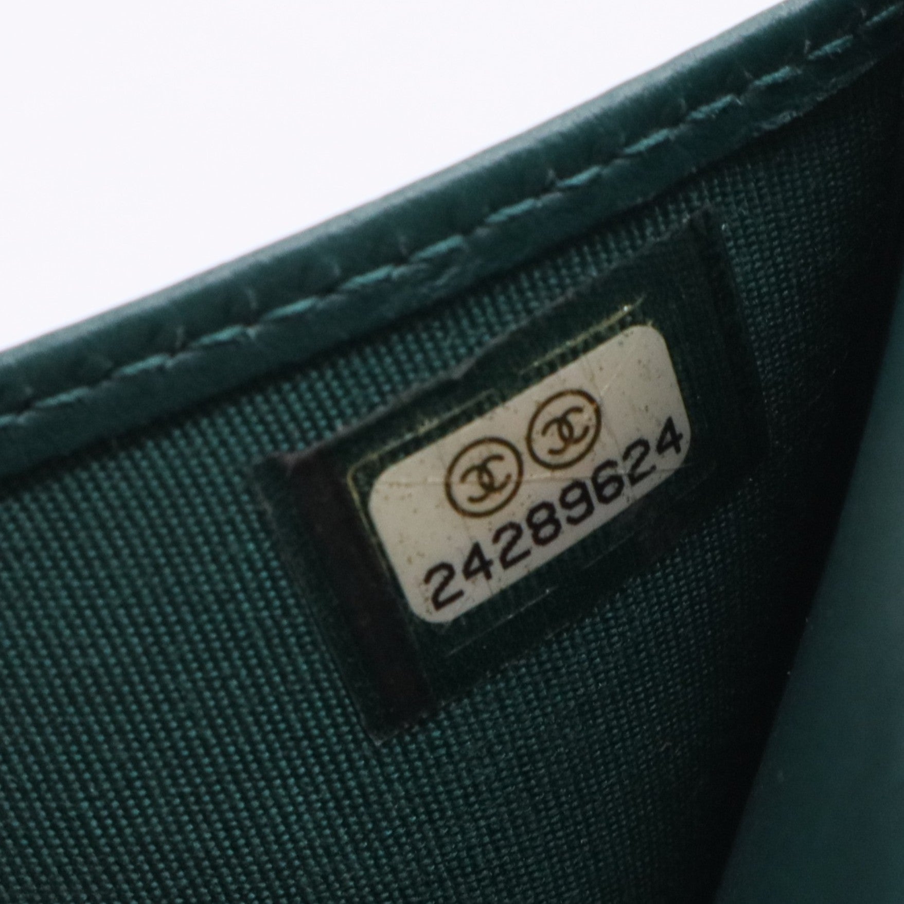 Chanel Boy Wallet with Gold Buckle, Green twins