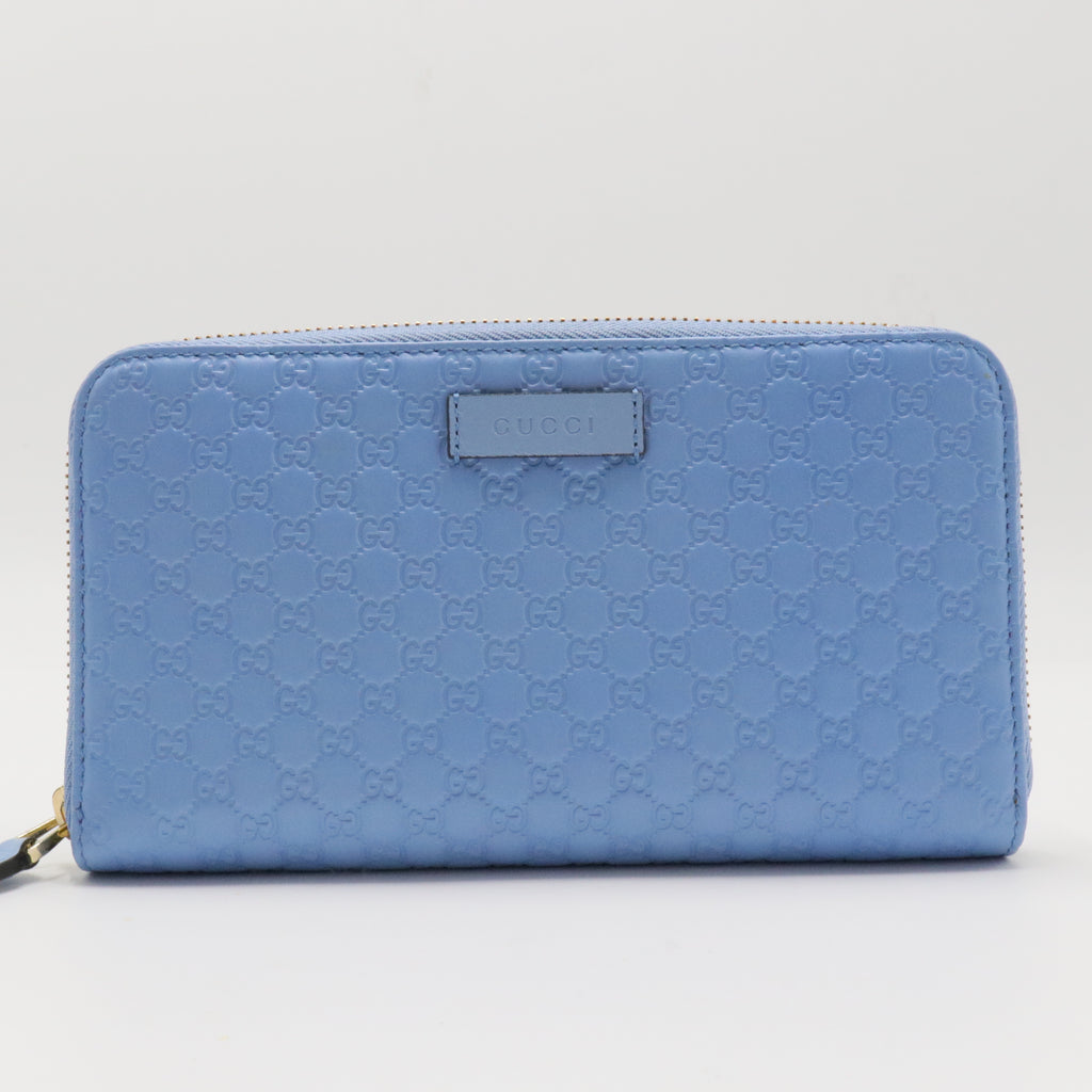 Zip Around Wallet Microguccissima Leather Long