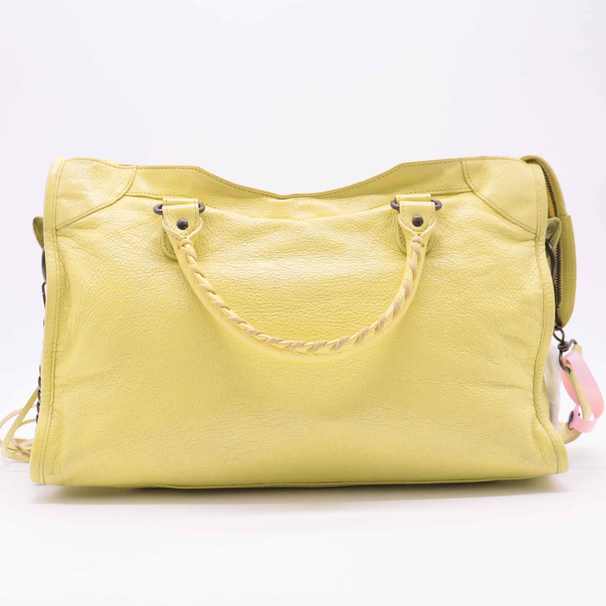 Yellow Leather RH Classic City Bag twins