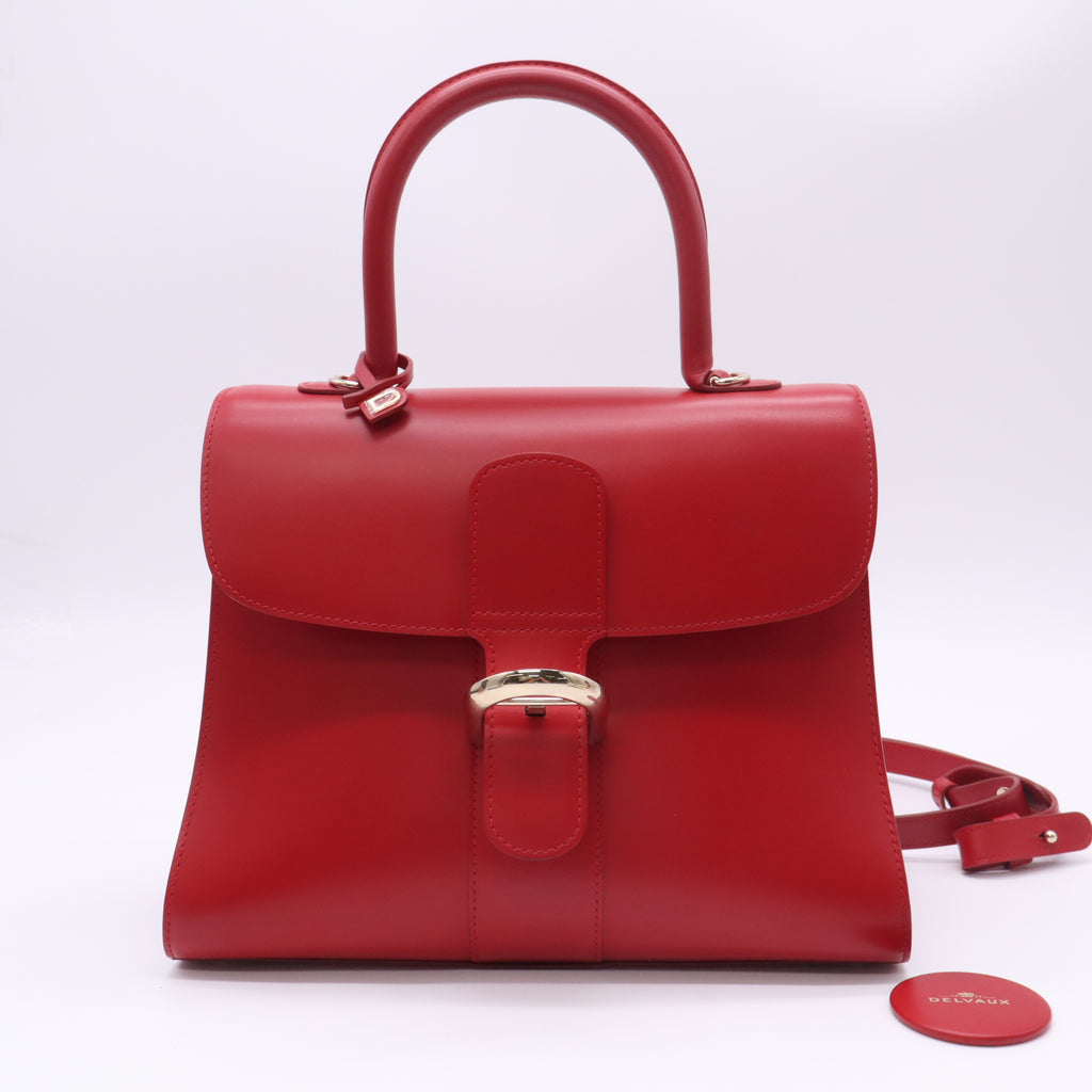 Delvaux Brillant MM Box Calf Leather Top Handle Bag B23307