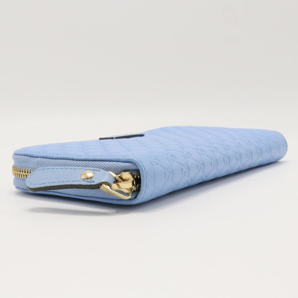 Zip Around Wallet Microguccissima Leather Long