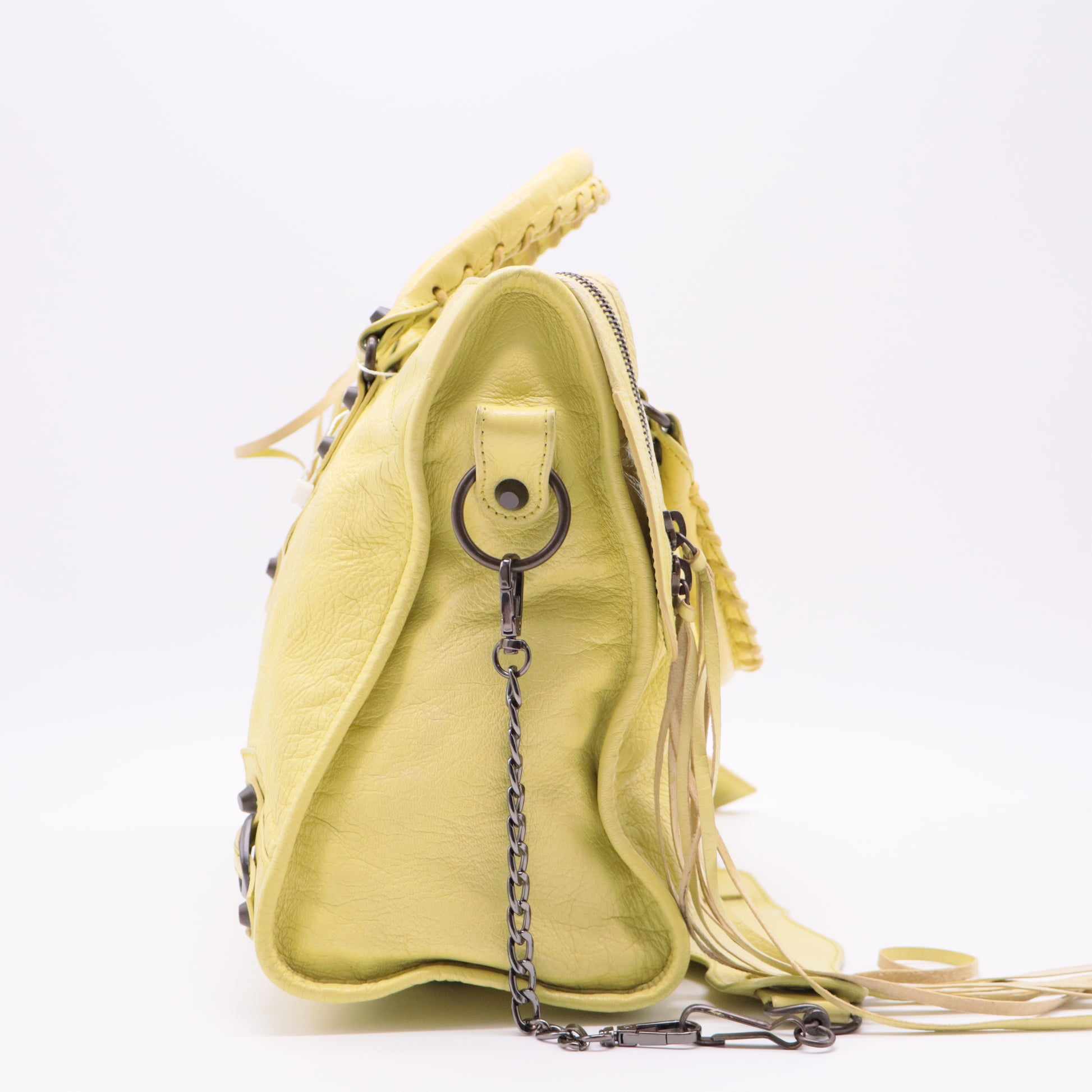 Yellow Leather RH Classic City Bag twins