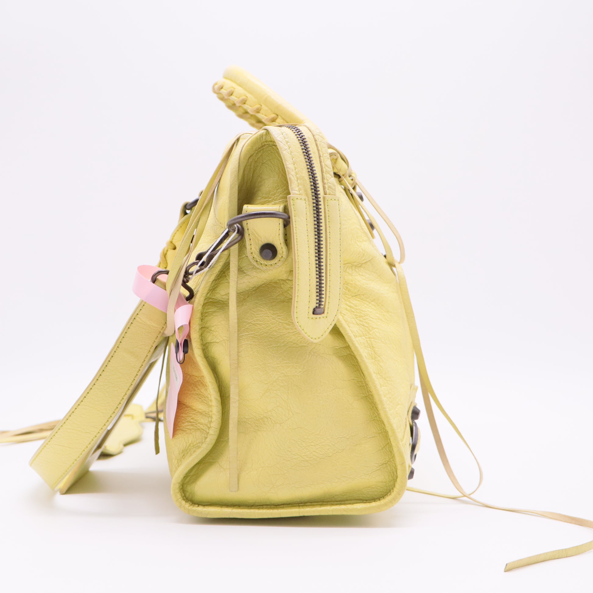 Yellow Leather RH Classic City Bag twins