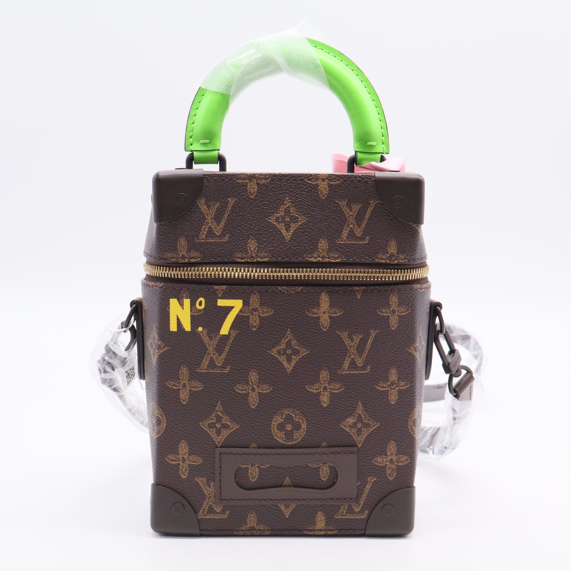 Louis Vuitton Vertical Box Trunk Bag No.7 Trunk L'Oeil Vintage Monogram Canvas Twins LDJ3057