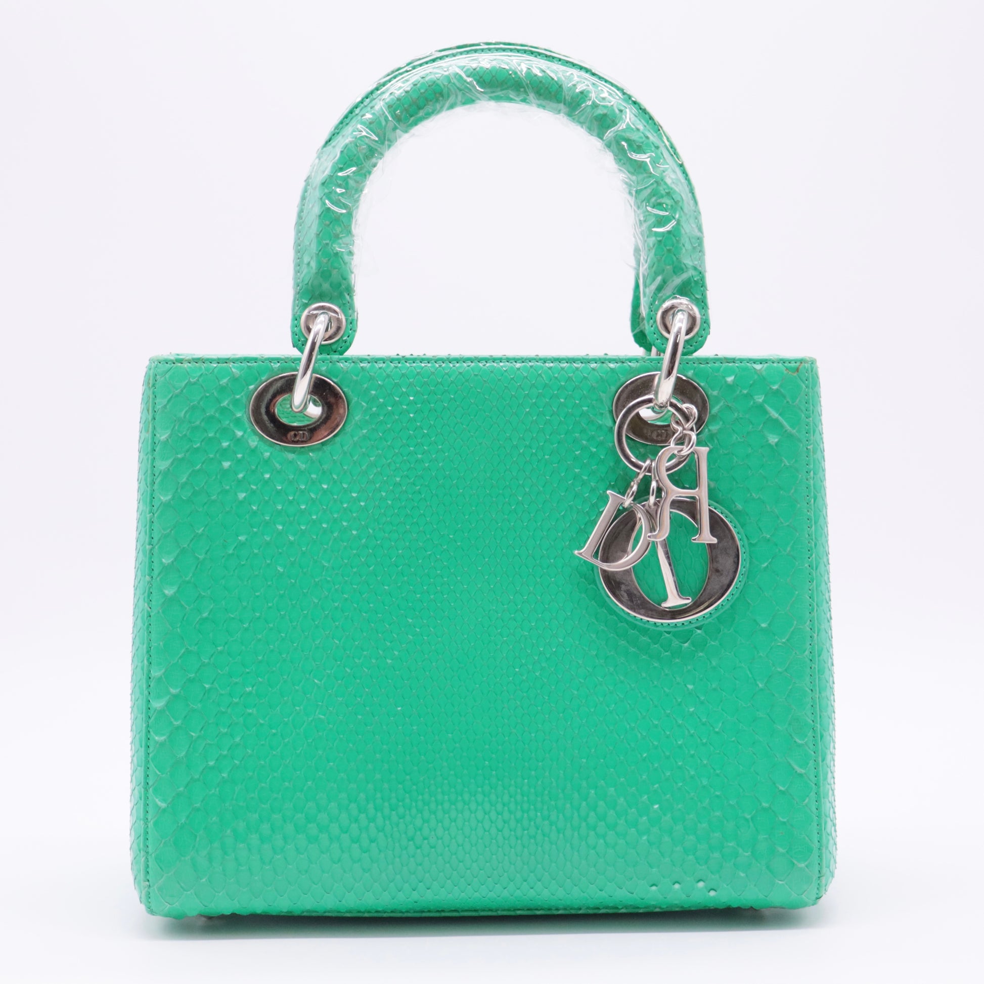 Snakeskin Medium Lady Dior Green twins