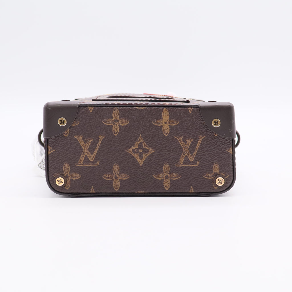 Louis Vuitton Vertical Box Trunk Bag No.7 Trunk L'Oeil Vintage Monogram Canvas Twins LDJ3057
