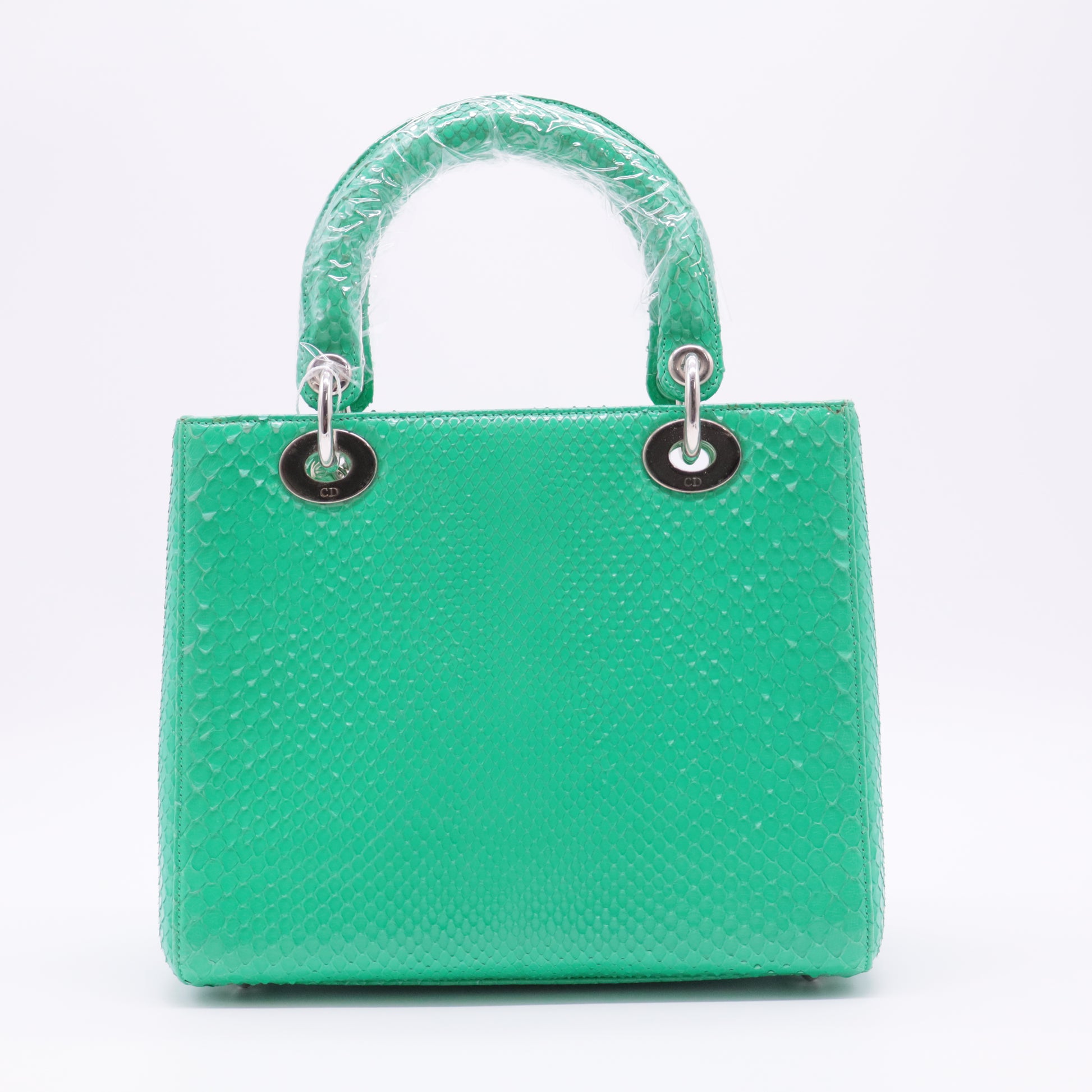 Snakeskin Medium Lady Dior Green twins