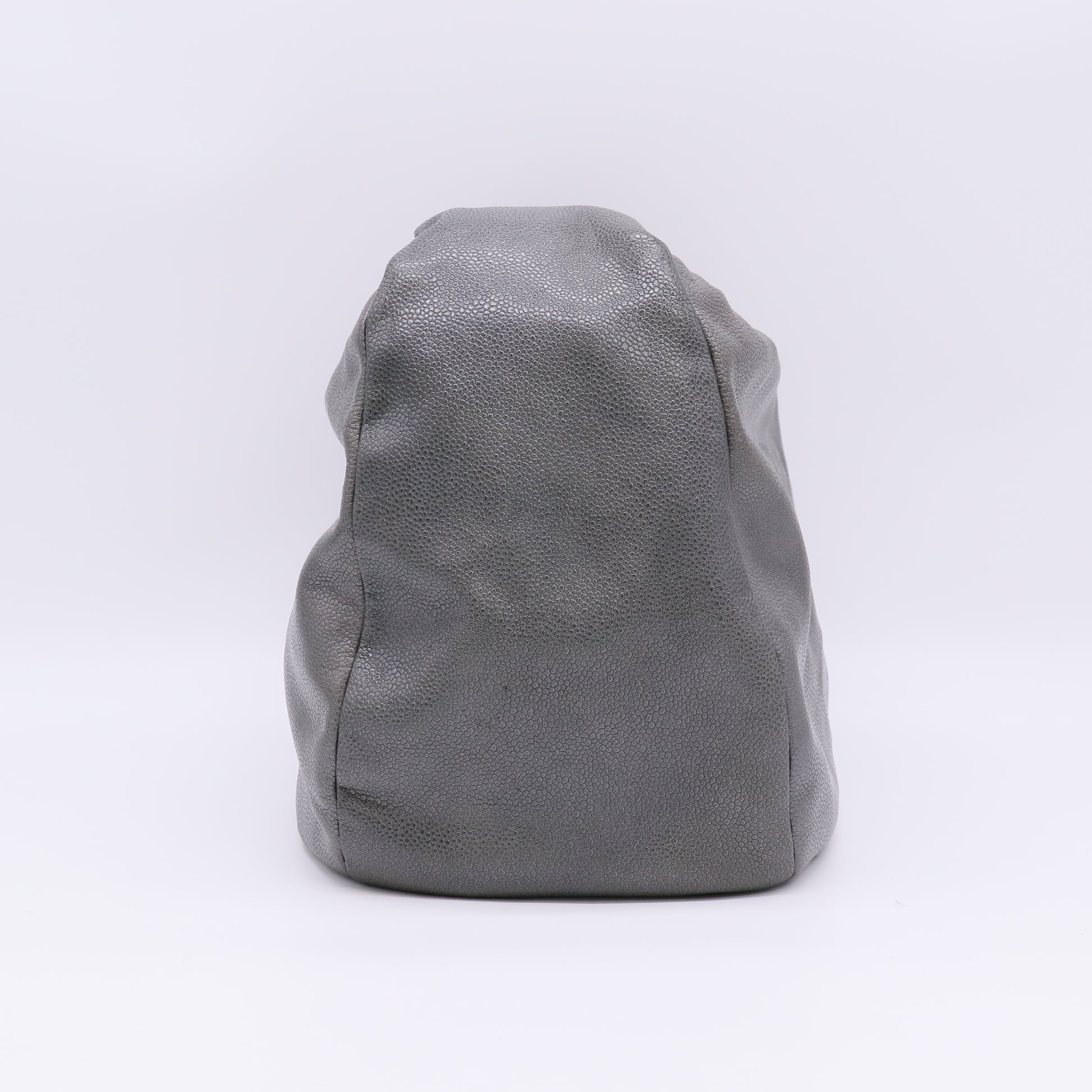Pewter Glazed Caviar Leather Caviar 31 Small Hobo Bag B23435