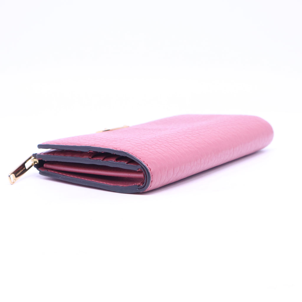 Leather wallet in pink W20786