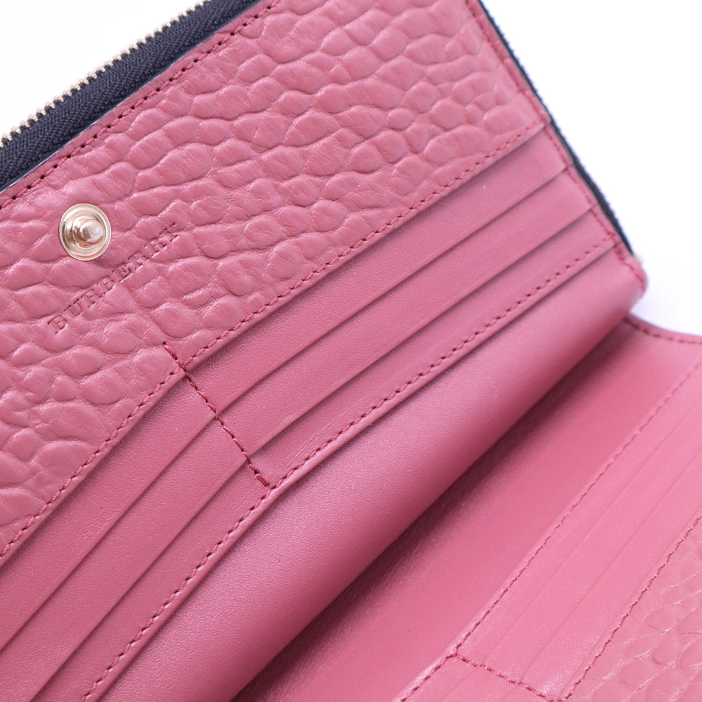Leather wallet in pink W20786