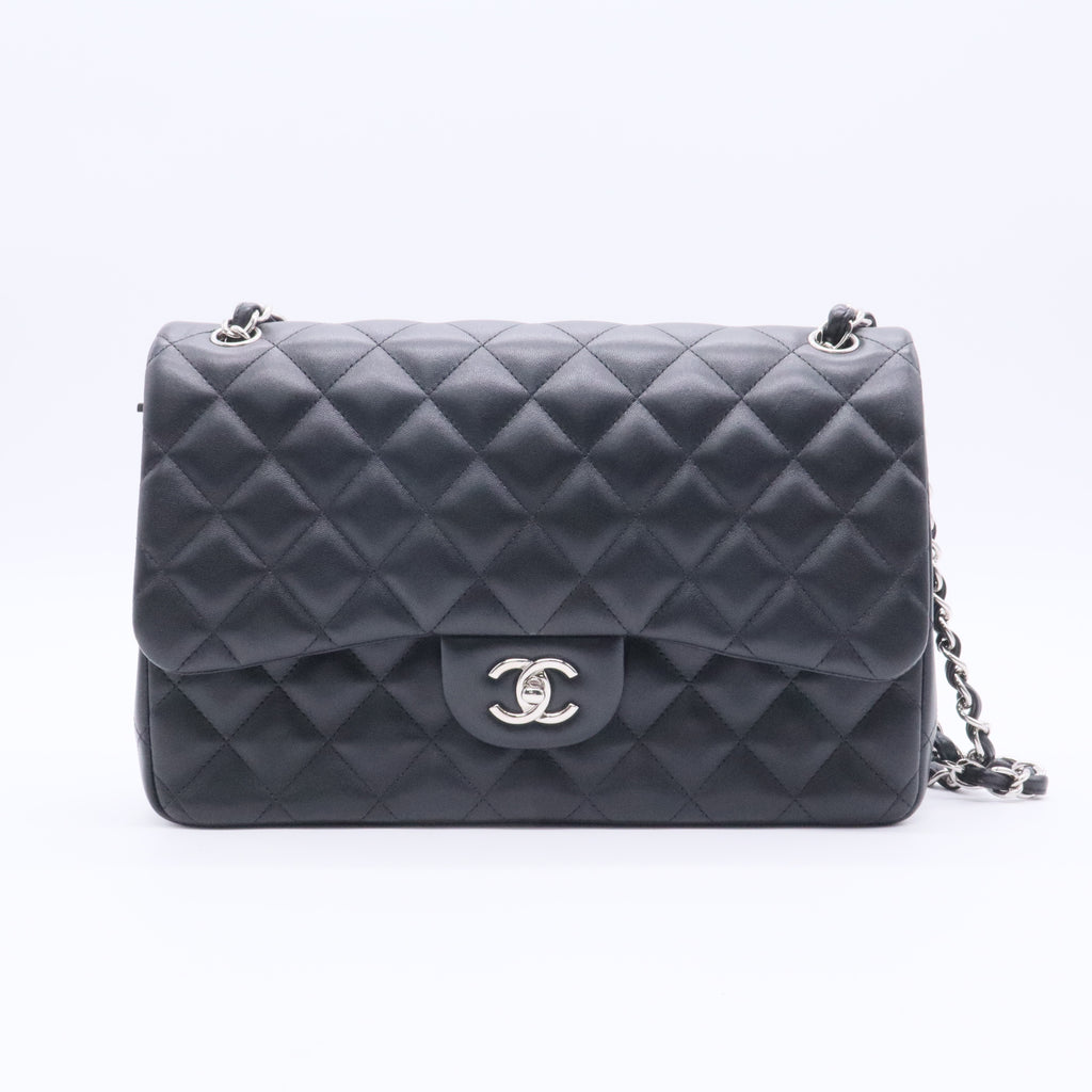 Classic Double Flap Bag Quilted Lambskin Jumbo Twins