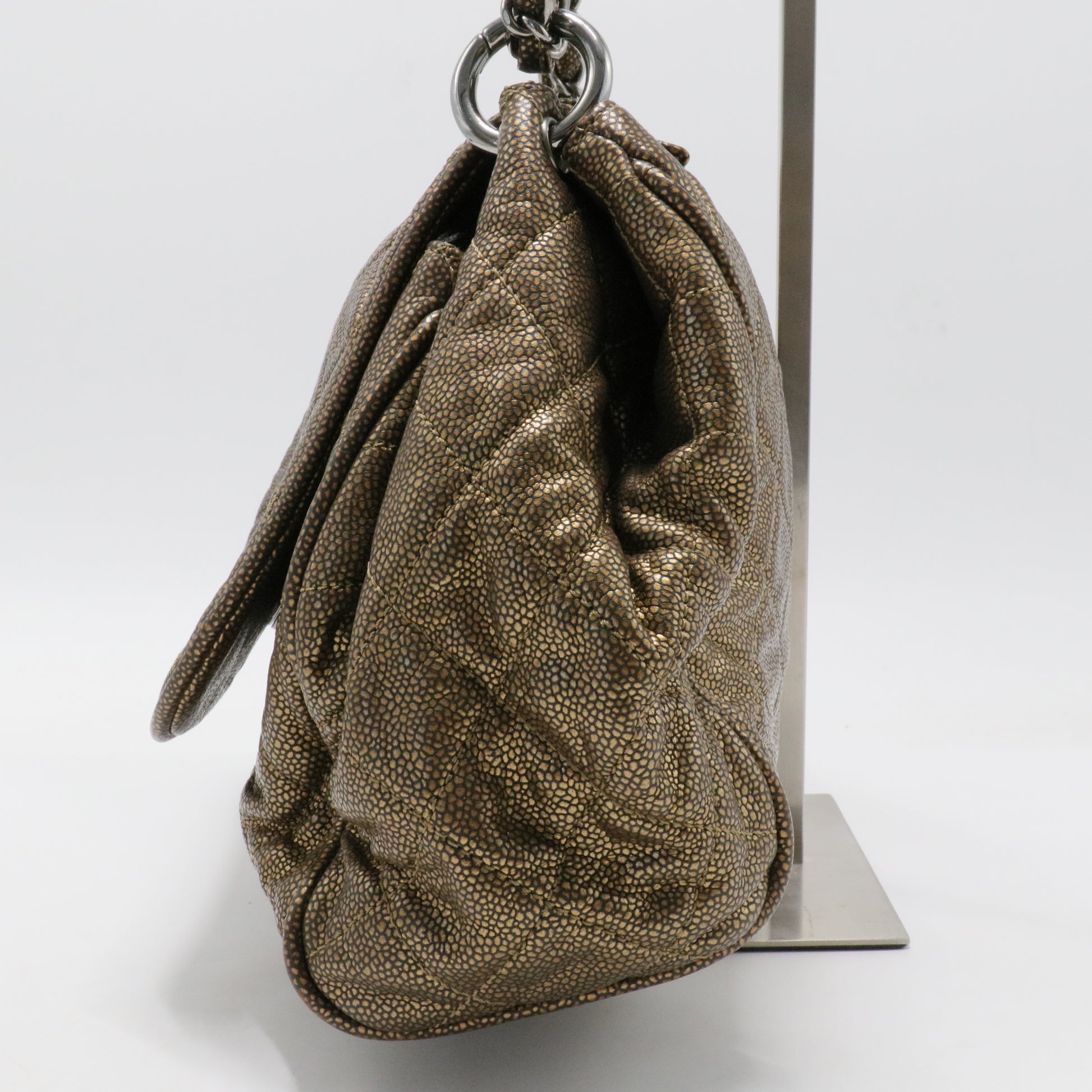 Timeless Accordion Flap Bag Quilted Caviar For Gisel