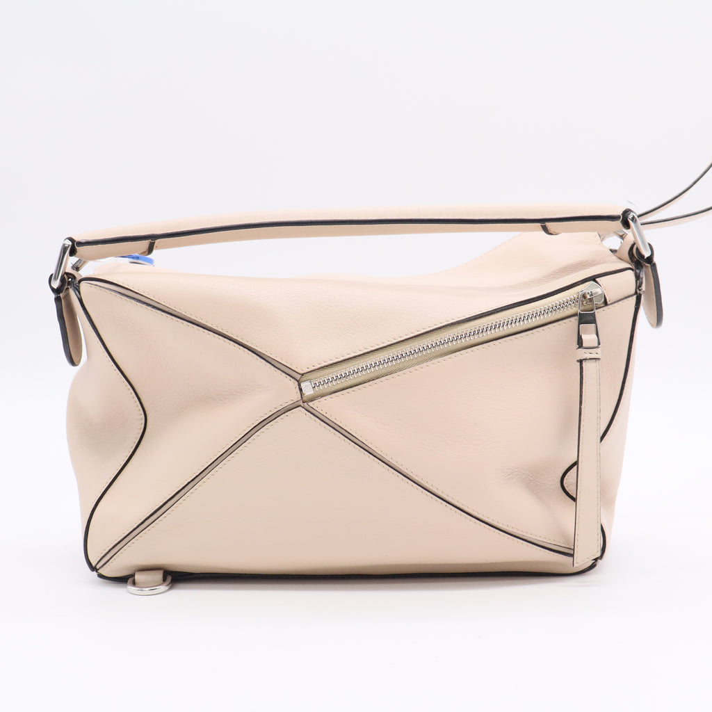 Loewe Beige Leather Puzzle Edge Bag Twins