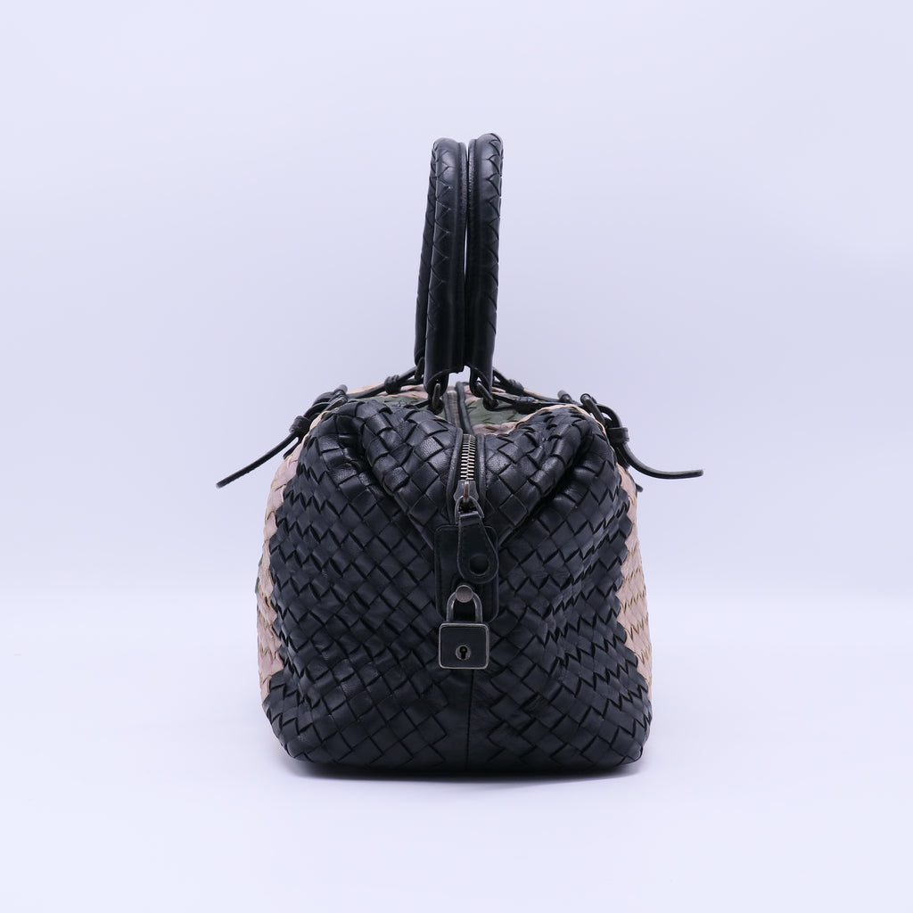 Bottega Veneta Tricolor Intrecciato Nappa Leather Montaigne / Boston Satchel Bag B22247