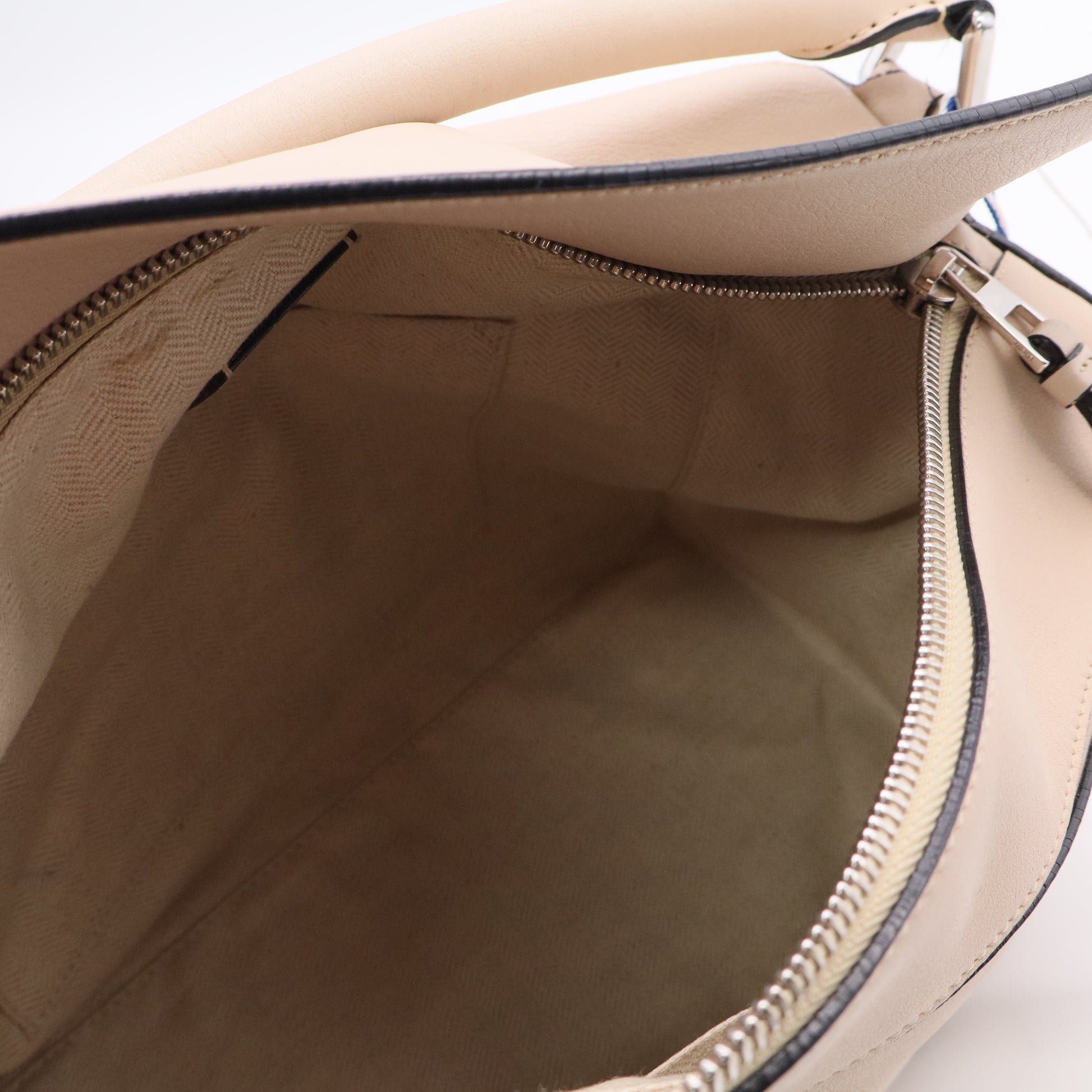 Loewe Beige Leather Puzzle Edge Bag Twins