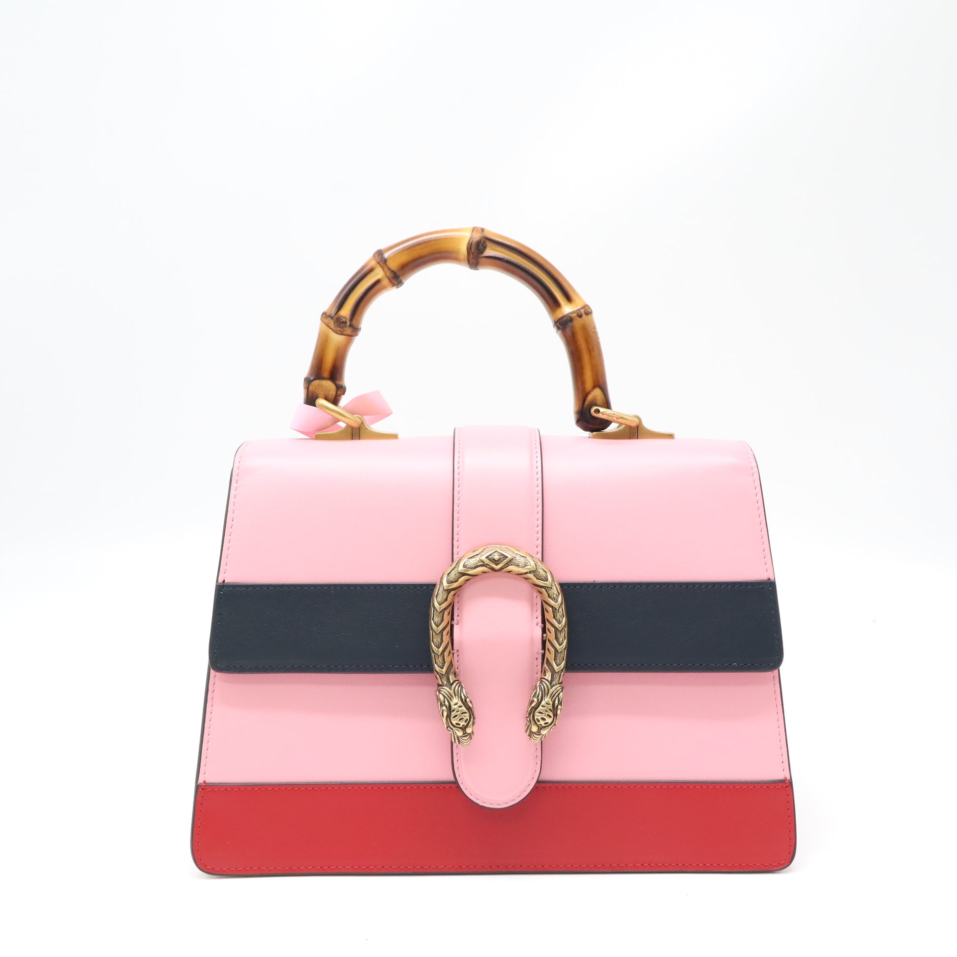 Gucci Dionysus Bamboo Top Handle Medium Bag Pink Multicolor twins LDJ4415