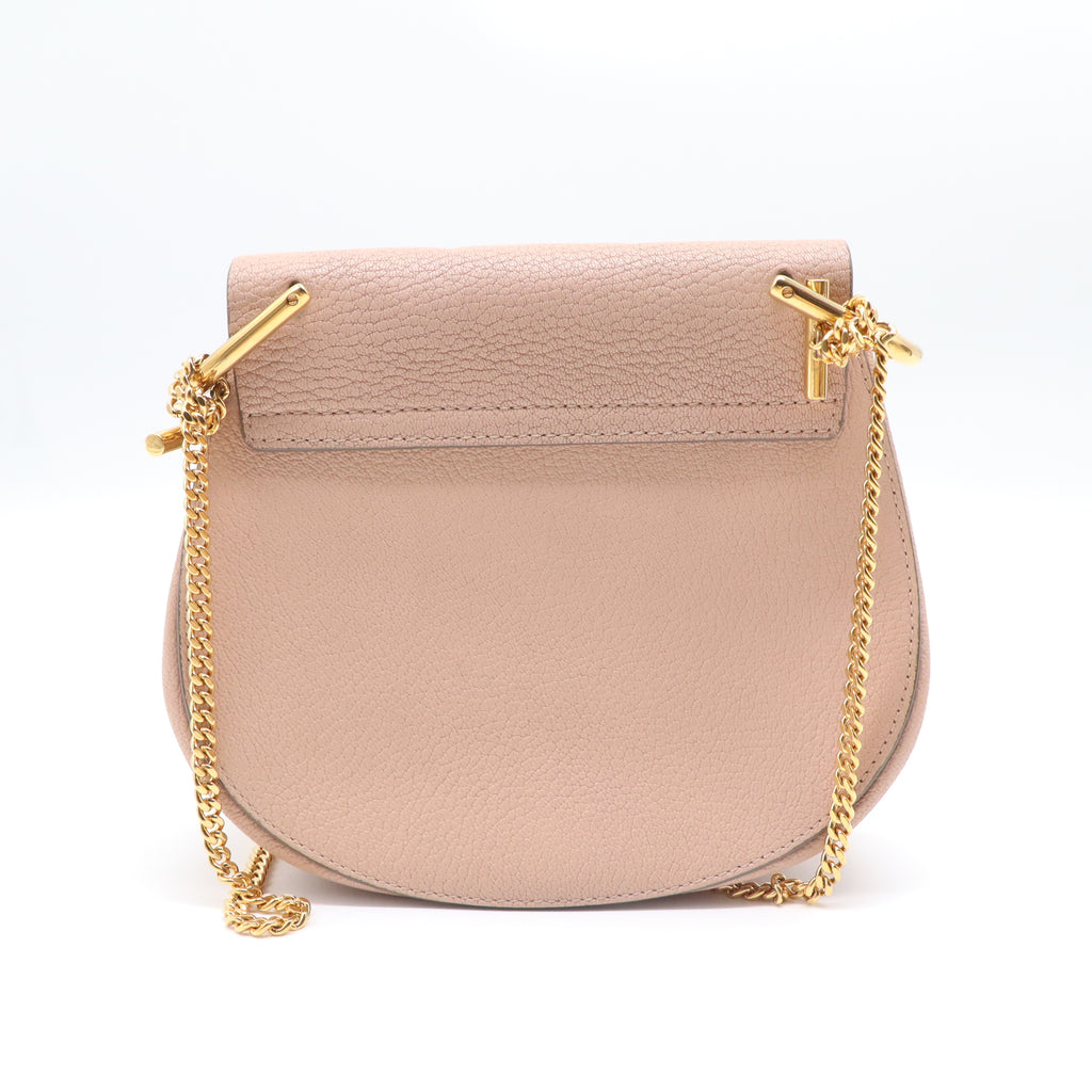 Grained Lambskin Mini Drew Shoulder Bag Cement Pink B21629