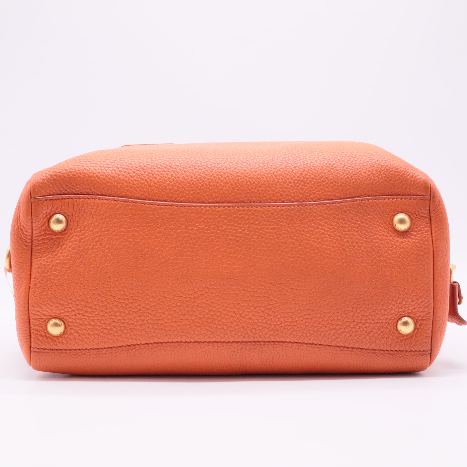 Vitello Daino Leather Bowler Bag twins