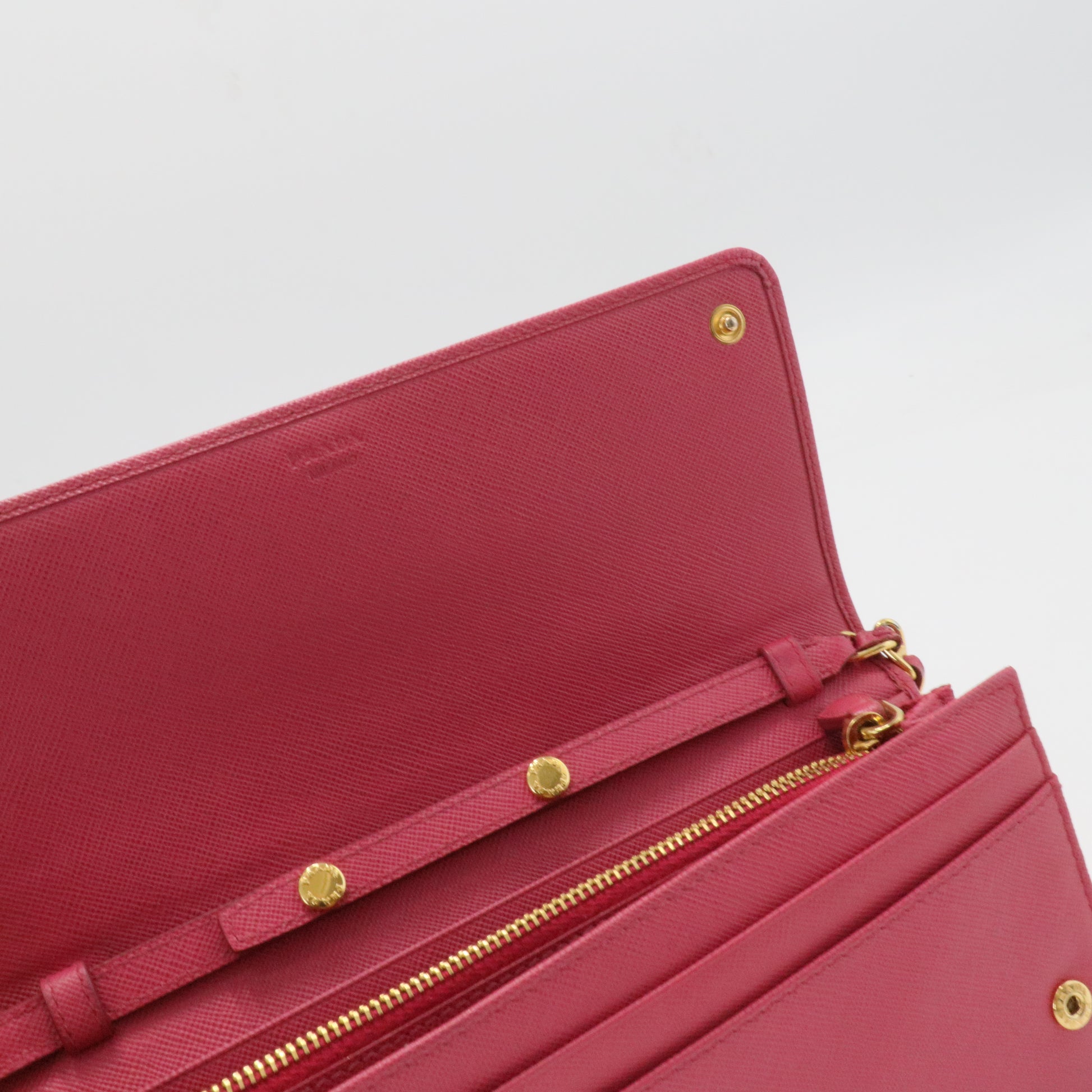 Saffiano Leather Long Wallet Rose Pink