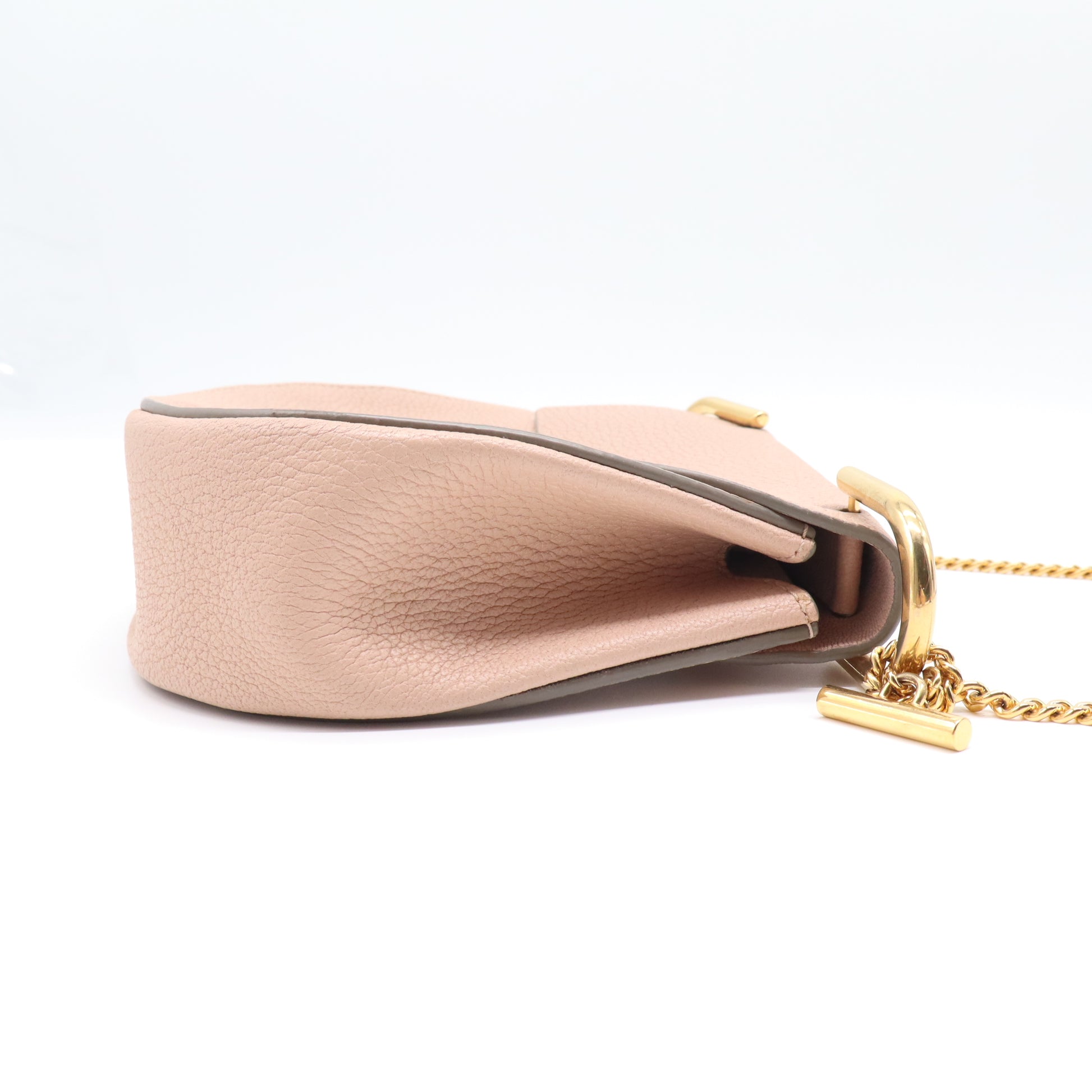Grained Lambskin Mini Drew Shoulder Bag Cement Pink B21629